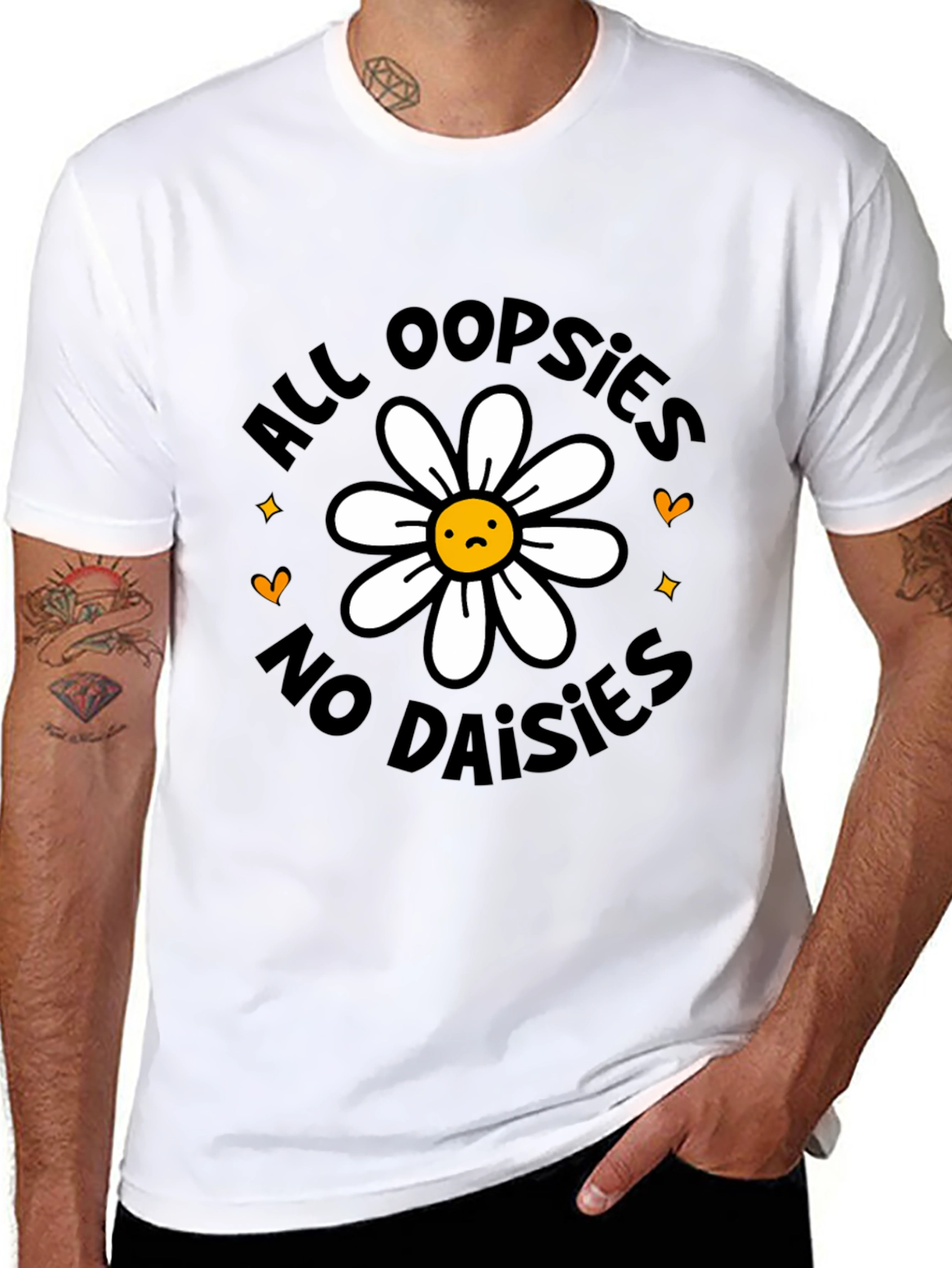 Black All Oopsies No Daisies Graphic Tee view 8