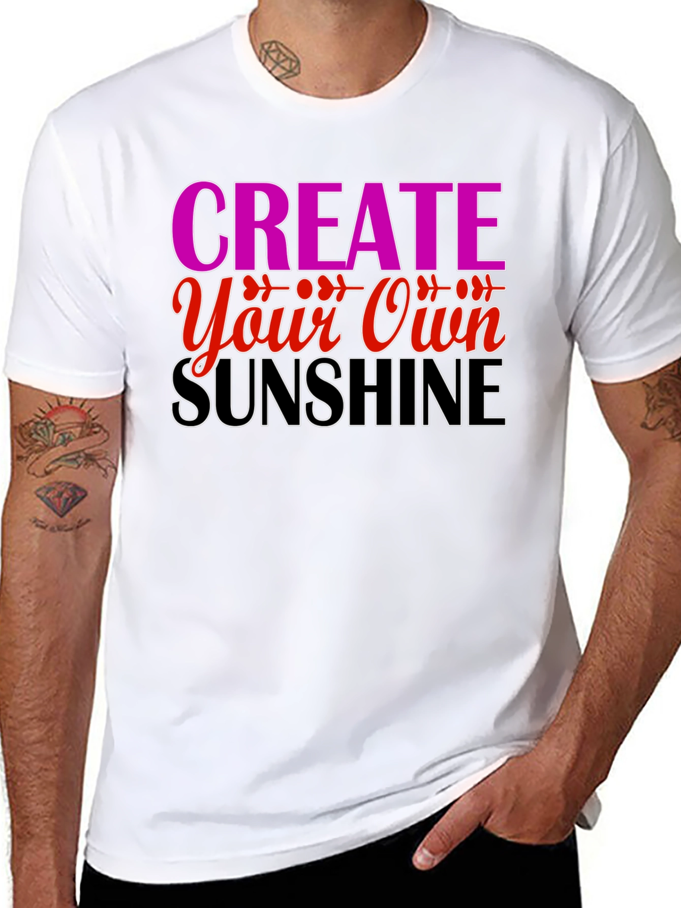 Black Create Your Own Sunshine Graphic Tee view 8