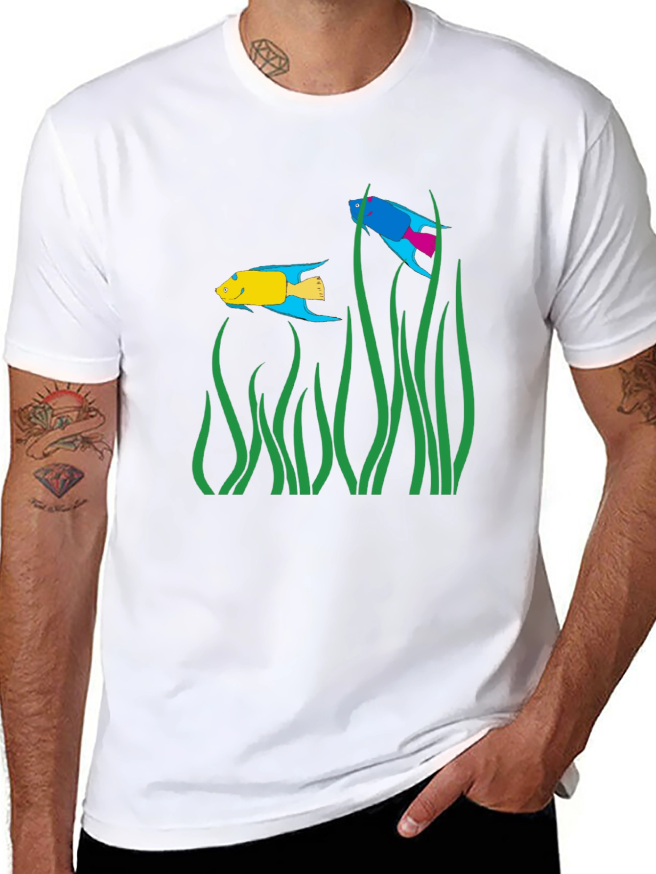 Black Fish Tank Graphic T-Shirt view 8