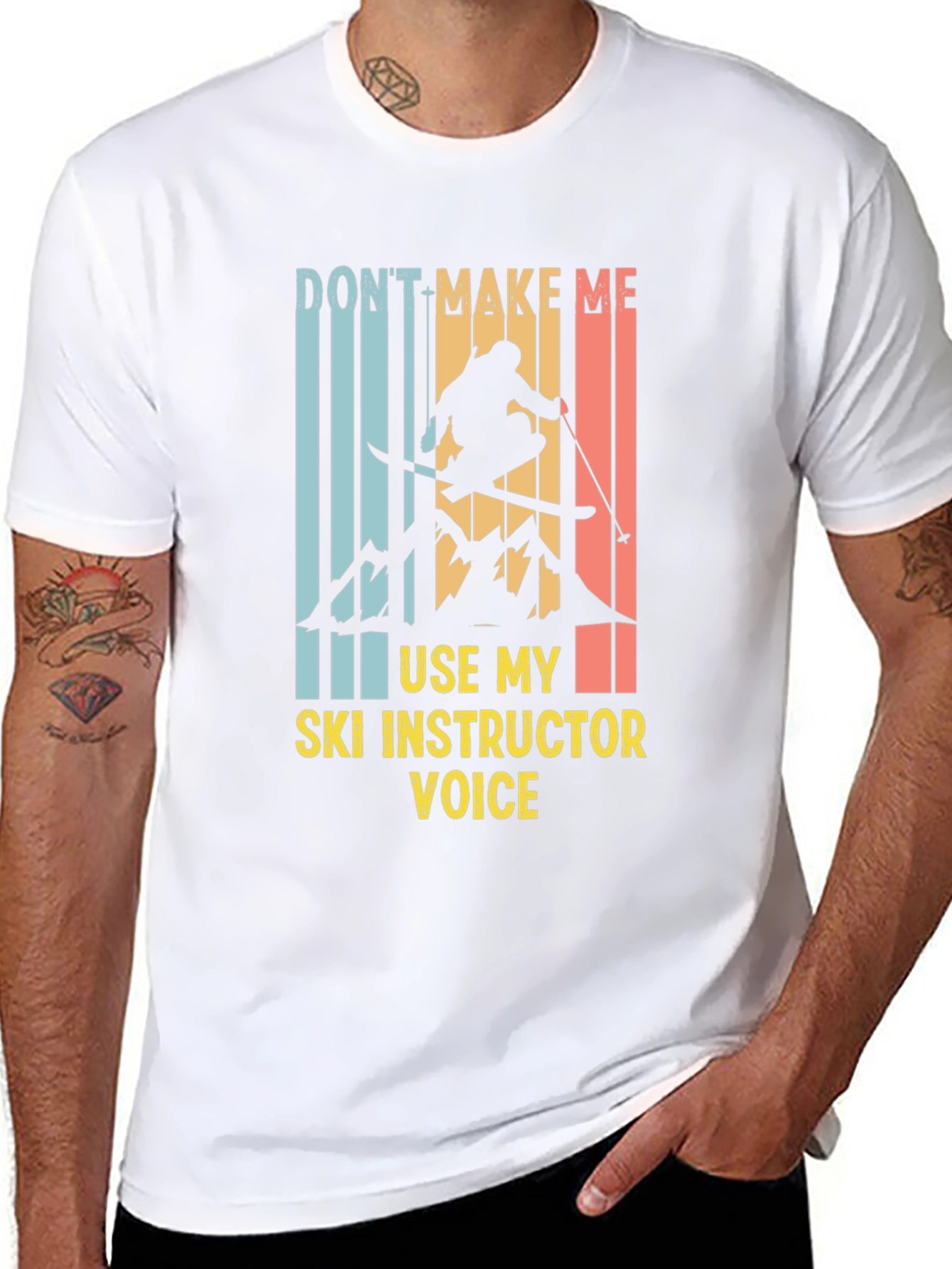 Black Ski Instructor Voice T-Shirt view 8
