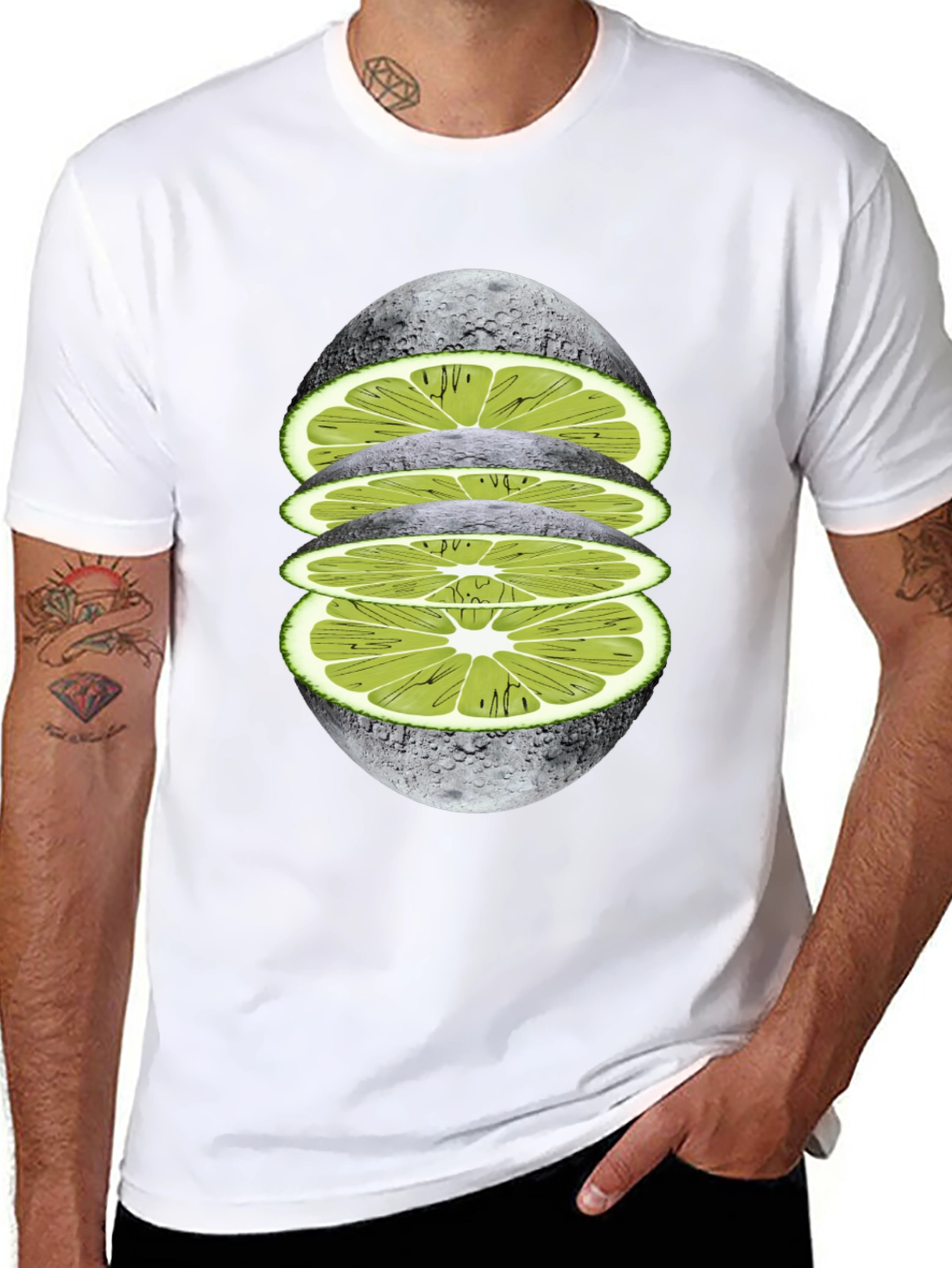Black Lime Moon Graphic Tee view 8