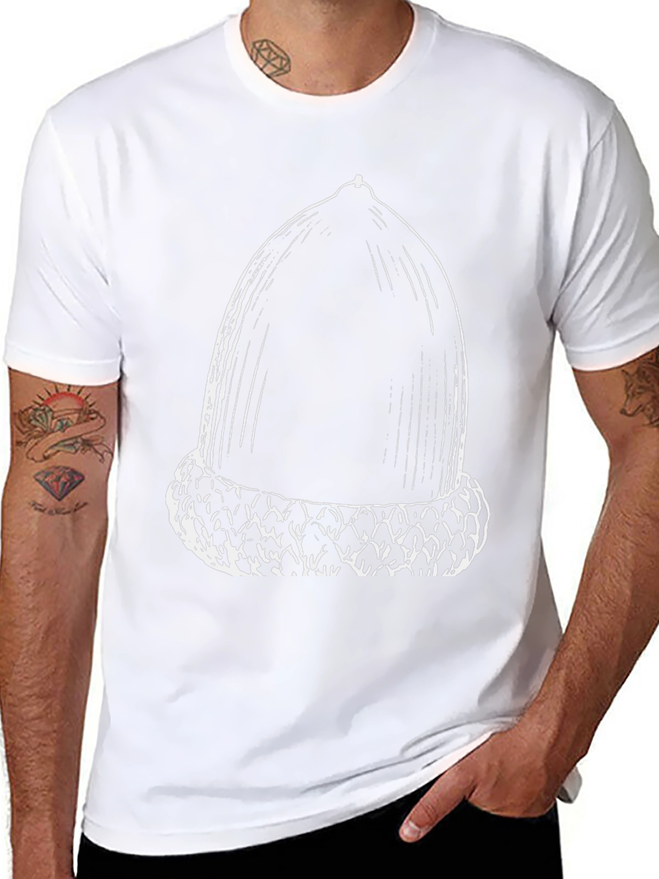 Black Acorn Graphic Tee - Nature Inspired Design view 8