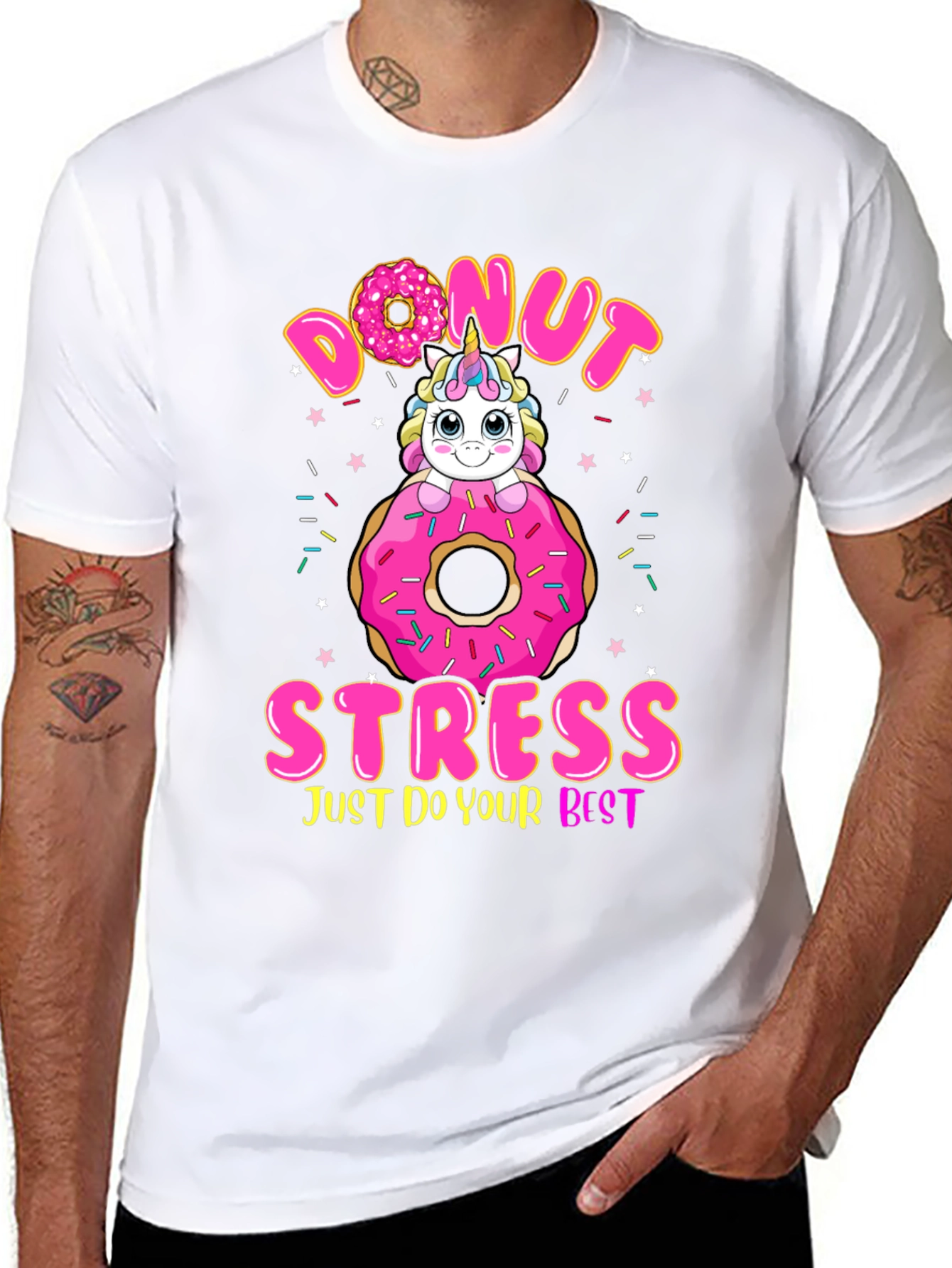 Black Donut Stress T-Shirt view 8