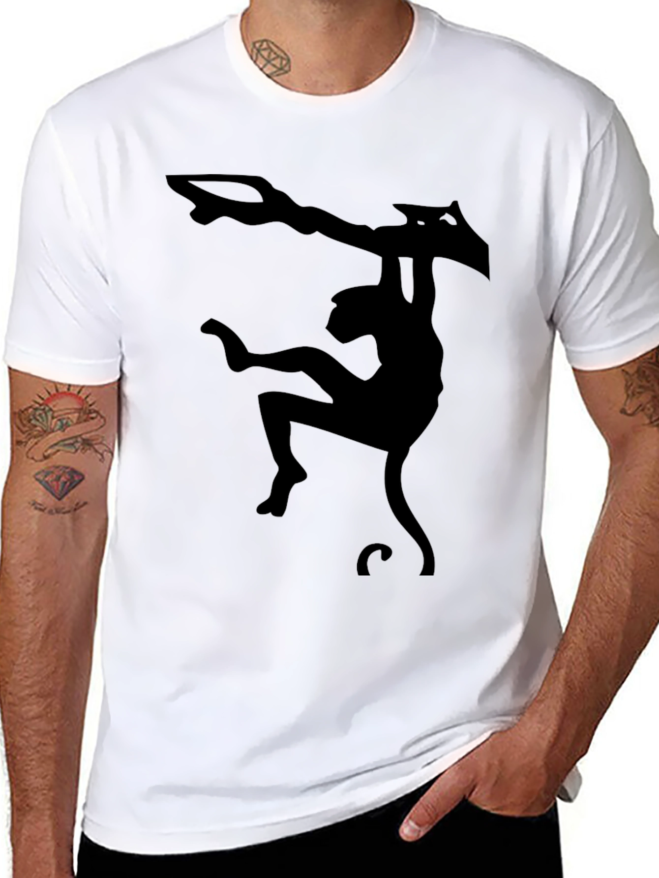 Black Monkey Bar Silhouette Graphic Tee - Black view 8