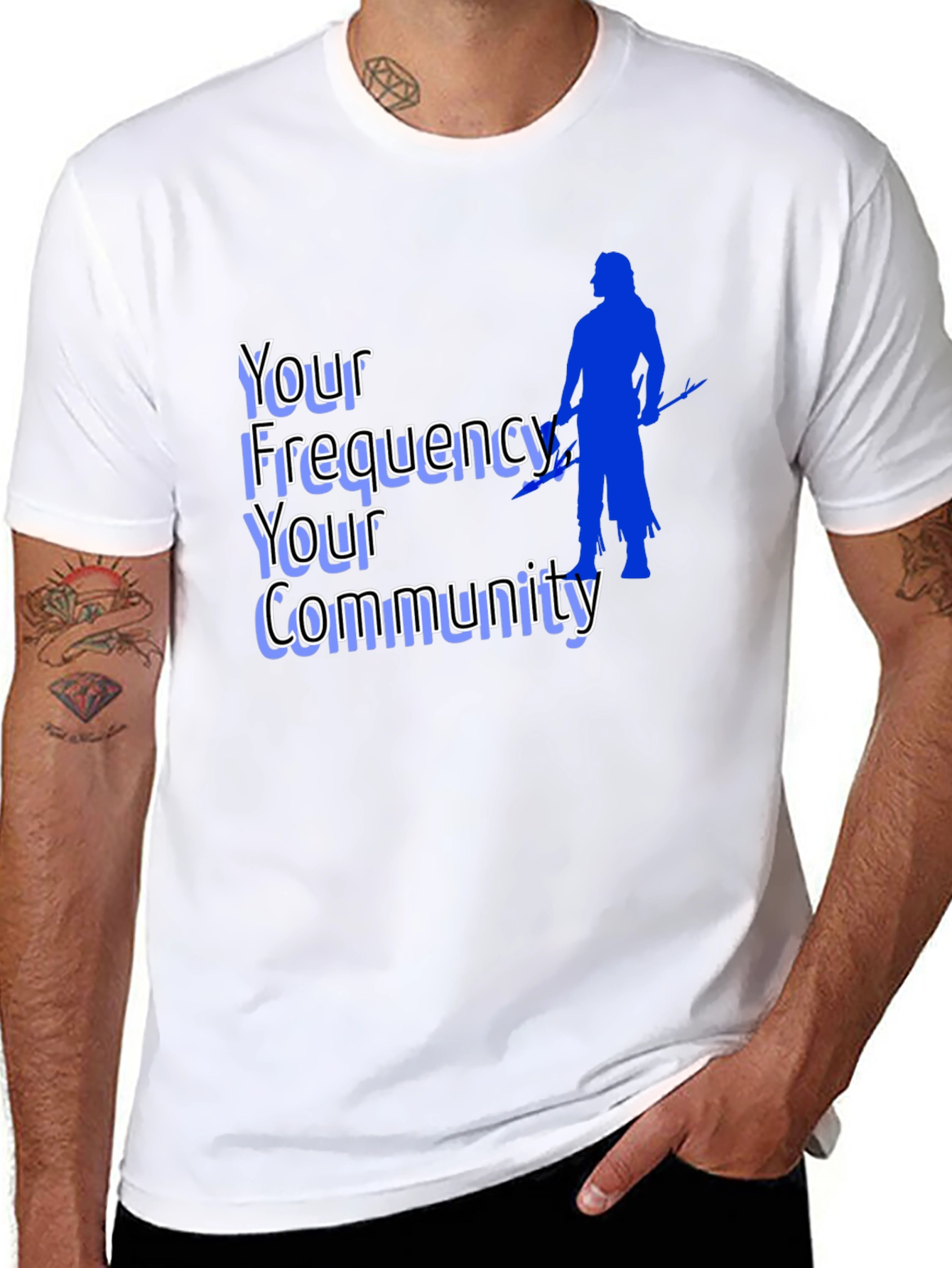 Black Frequency Community Graphic Tee - Black view 8