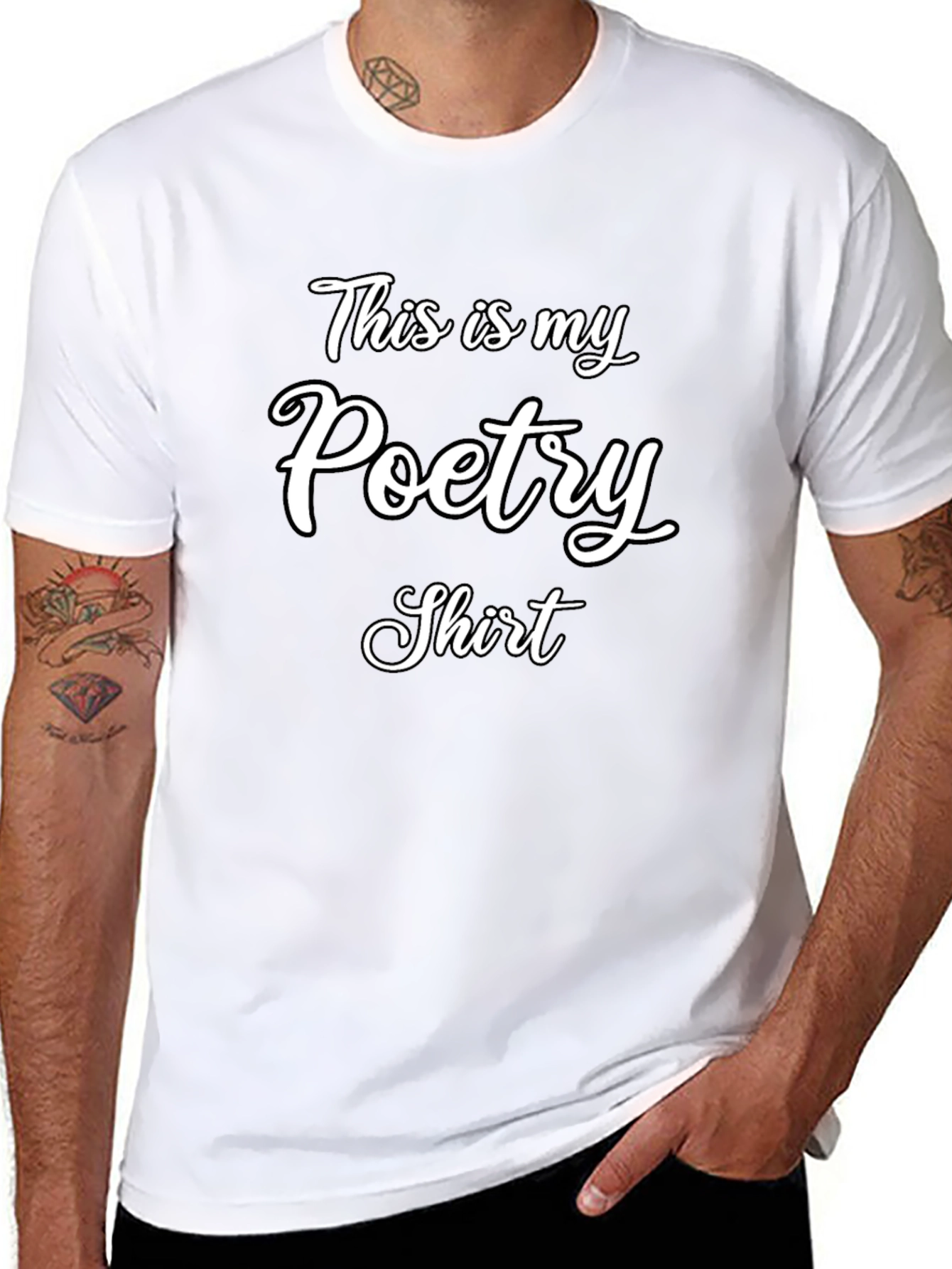 Black Poetry T-Shirt - Funny Literary Tee view 8