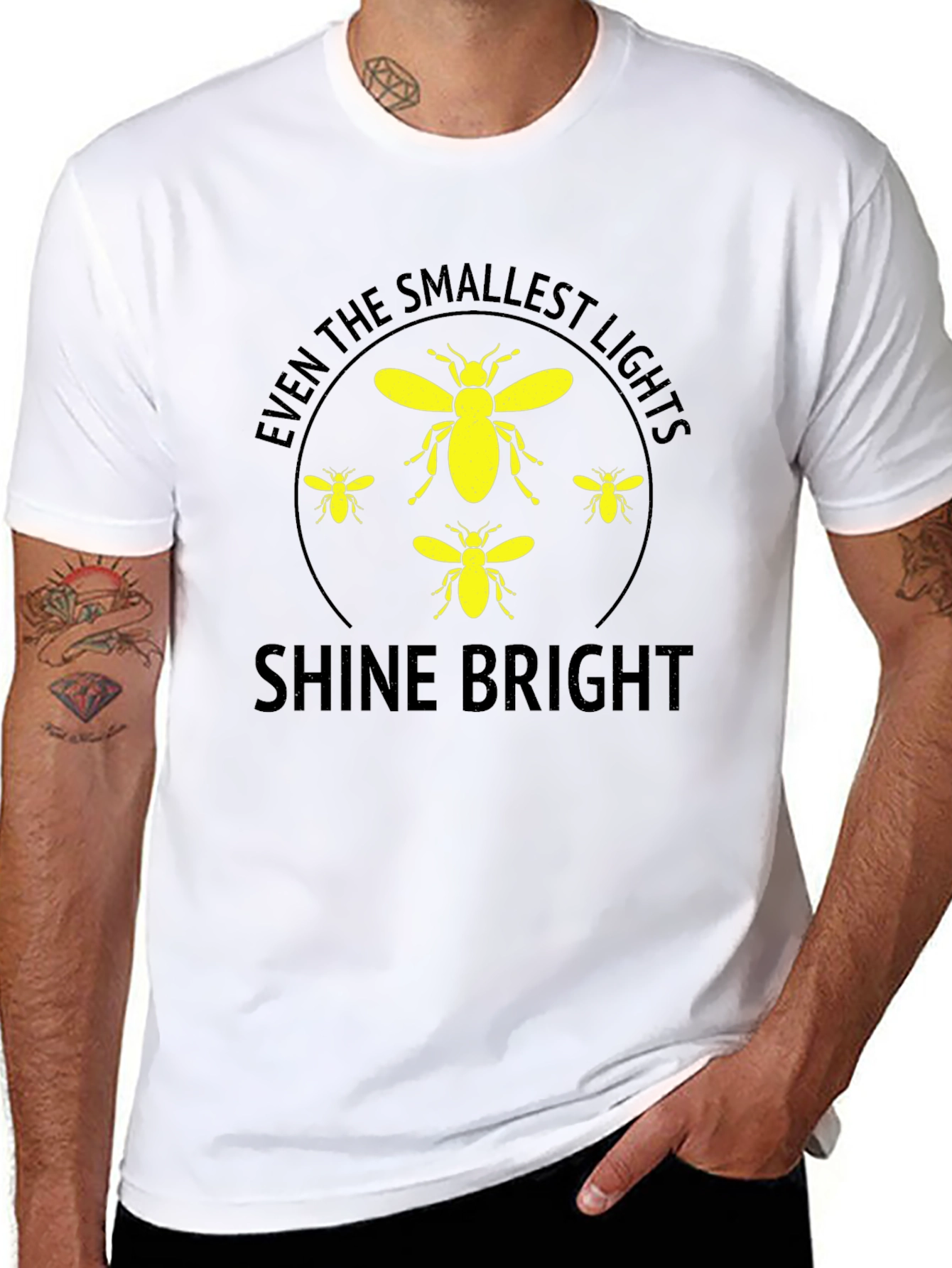 Black Shine Bright Firefly Graphic T-Shirt view 8