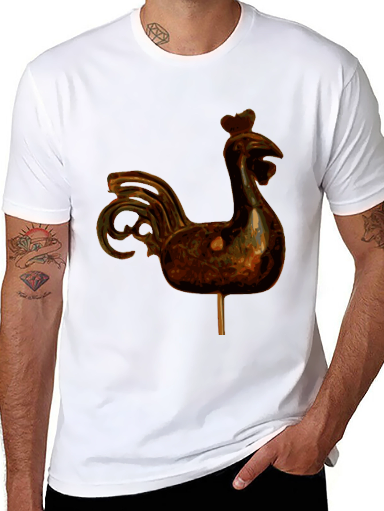 Rooster Lollipop Graphic T-Shirt - 8