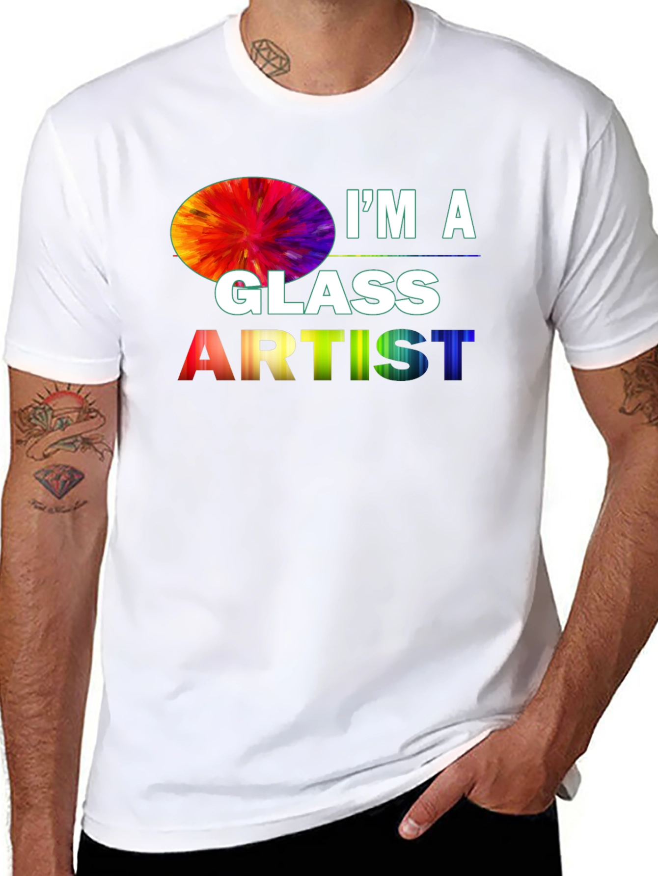 Black I'm a Glass Artist T-Shirt view 8