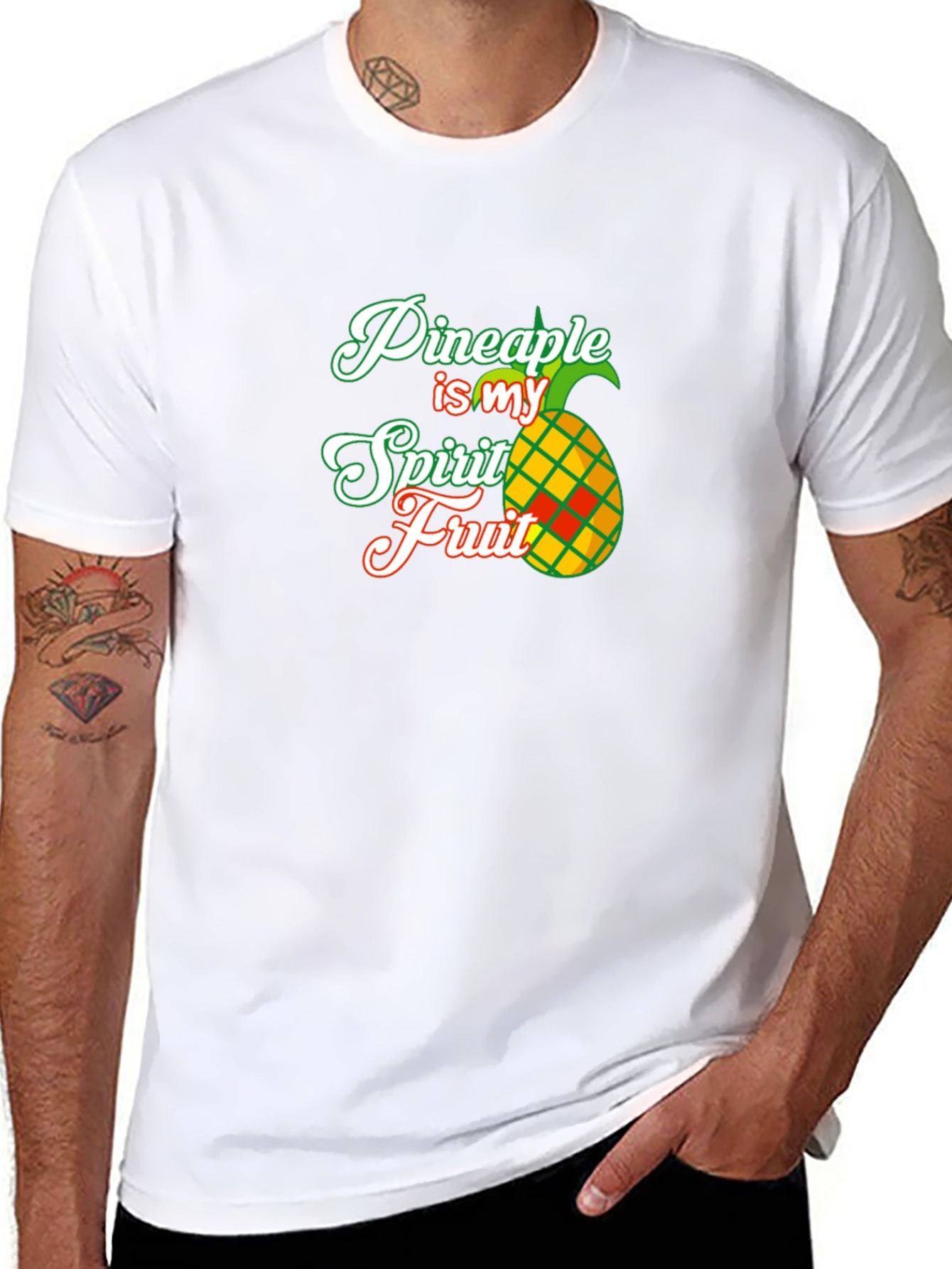Black Pineapple Spirit Fruit T-Shirt view 8