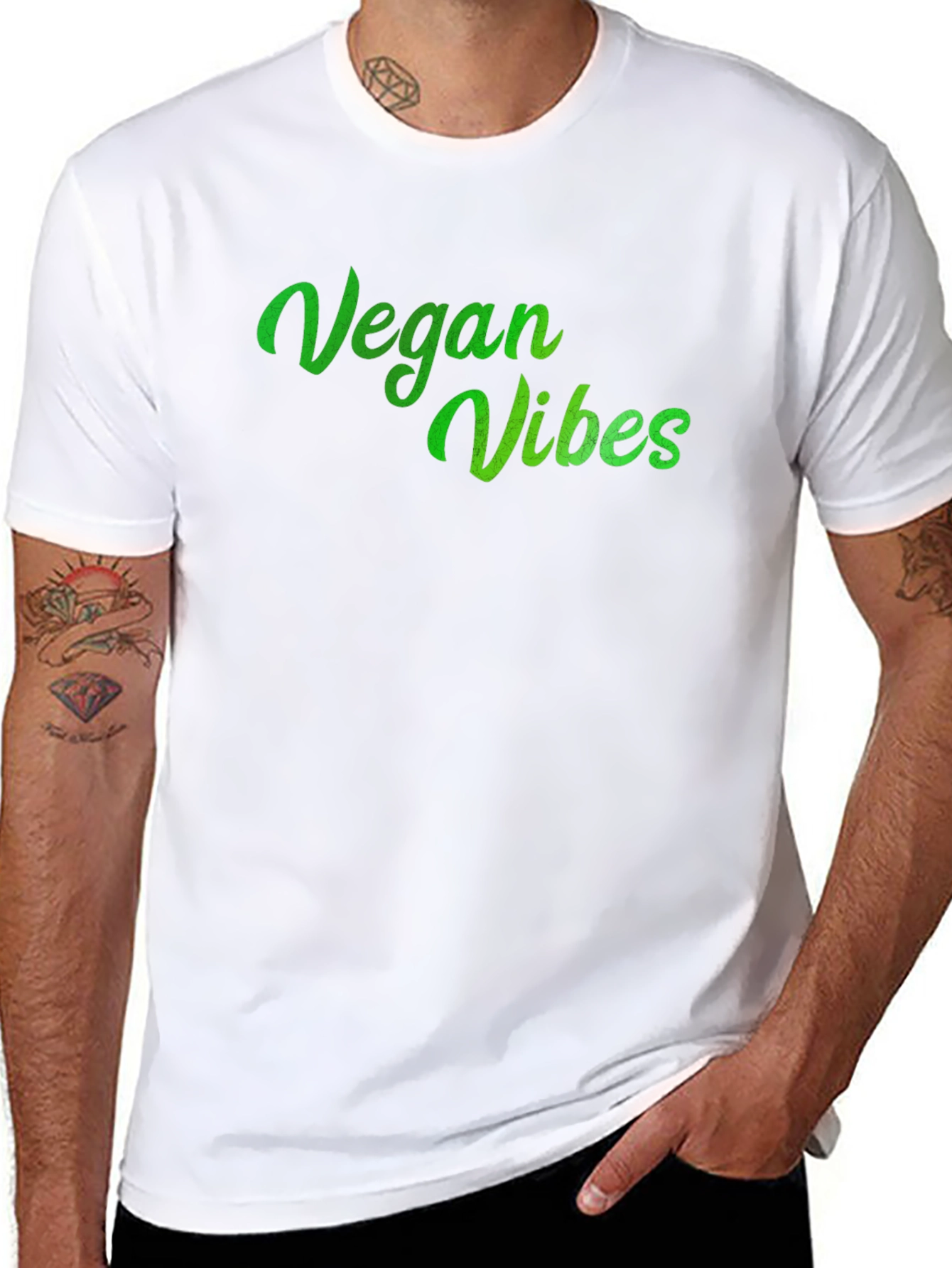 Vegan Vibes Black T-Shirt - 8
