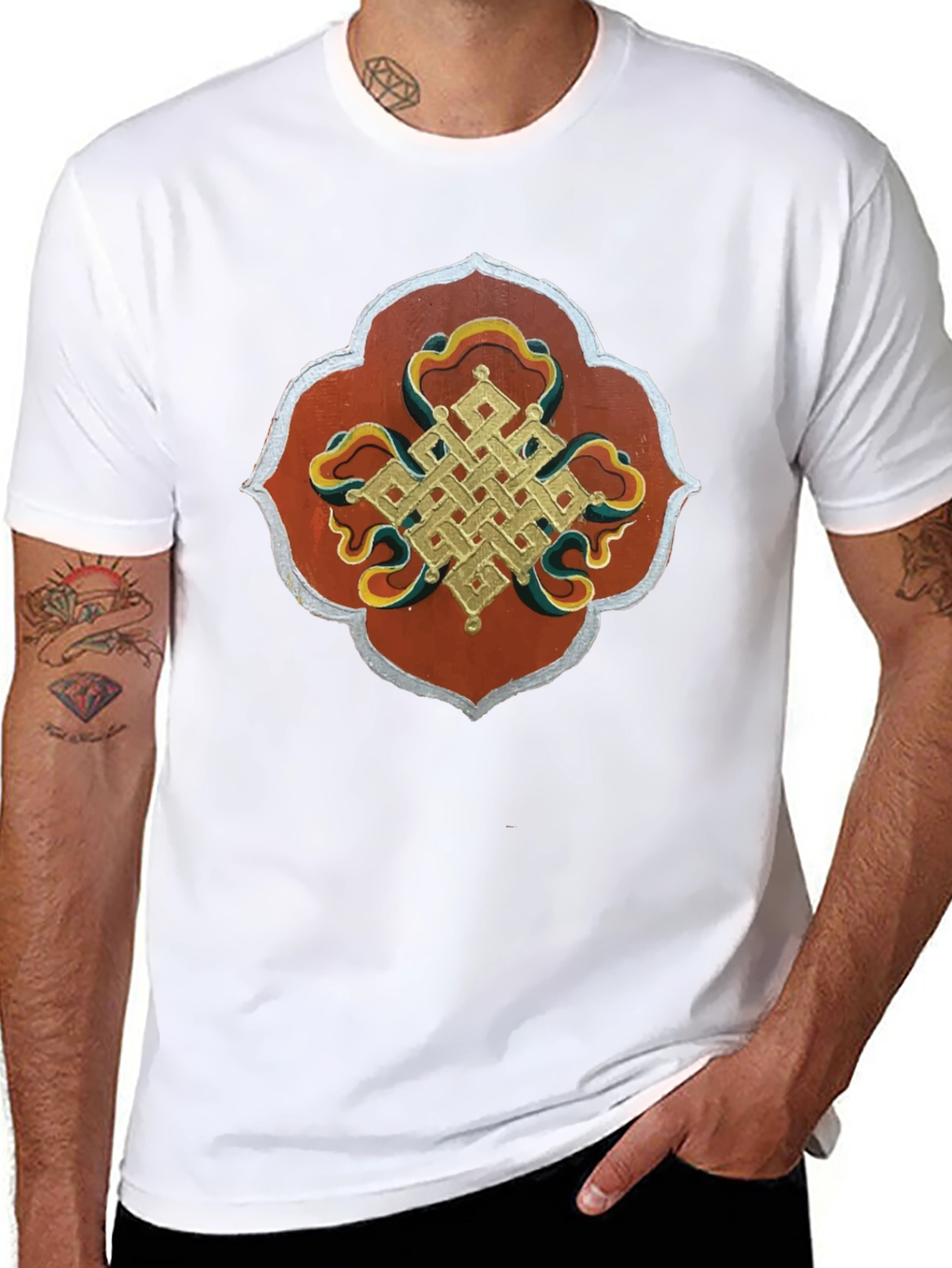 Black Endless Knot Graphic Tee - Unisex view 8