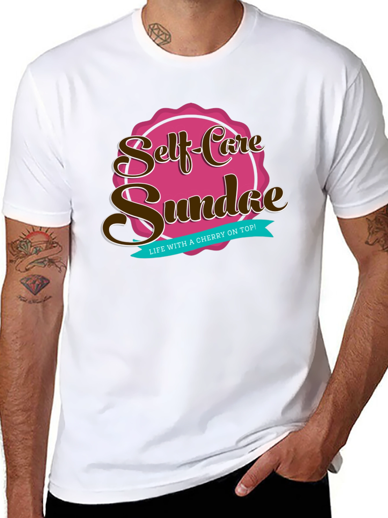 Black Self-Care Sundae Graphic Tee view 8