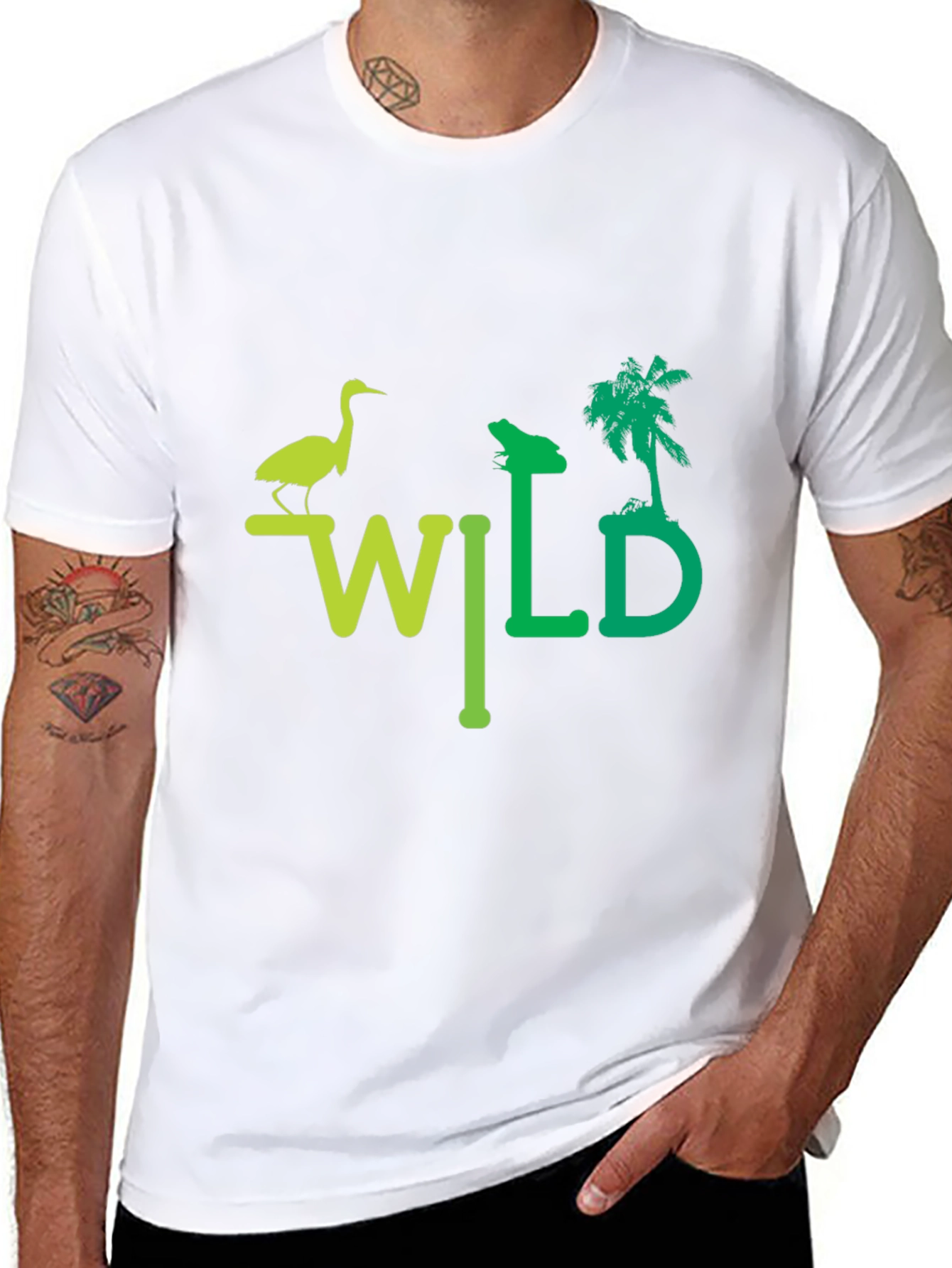 Black Wild Nature Graphic T-Shirt - Unisex Black Tee view 8
