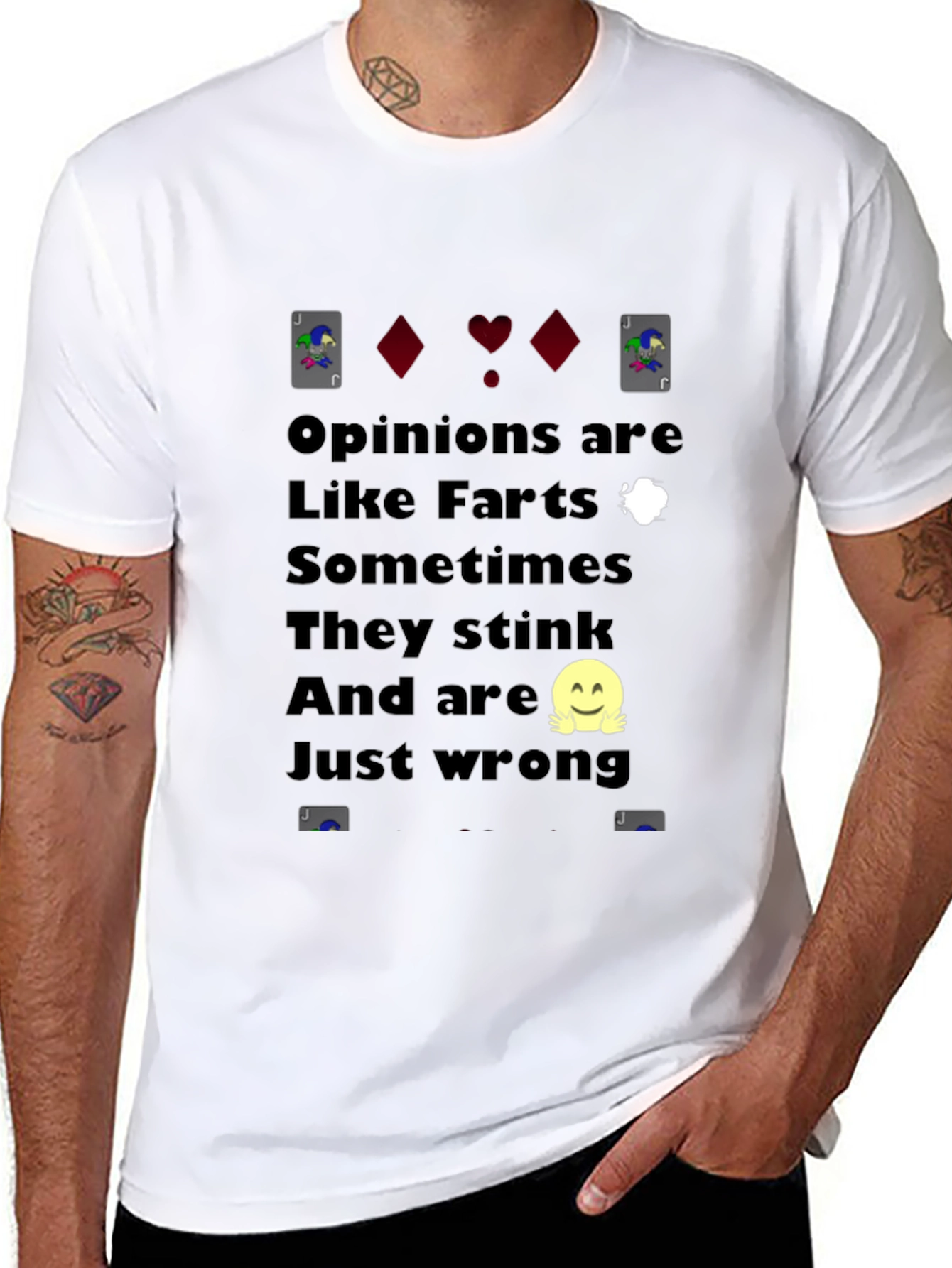 Black Funny Opinion T-Shirt - Like Farts view 8