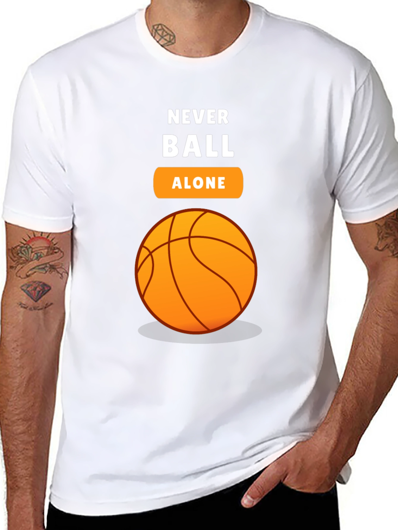 Black Never Ball Alone Graphic T-Shirt view 8