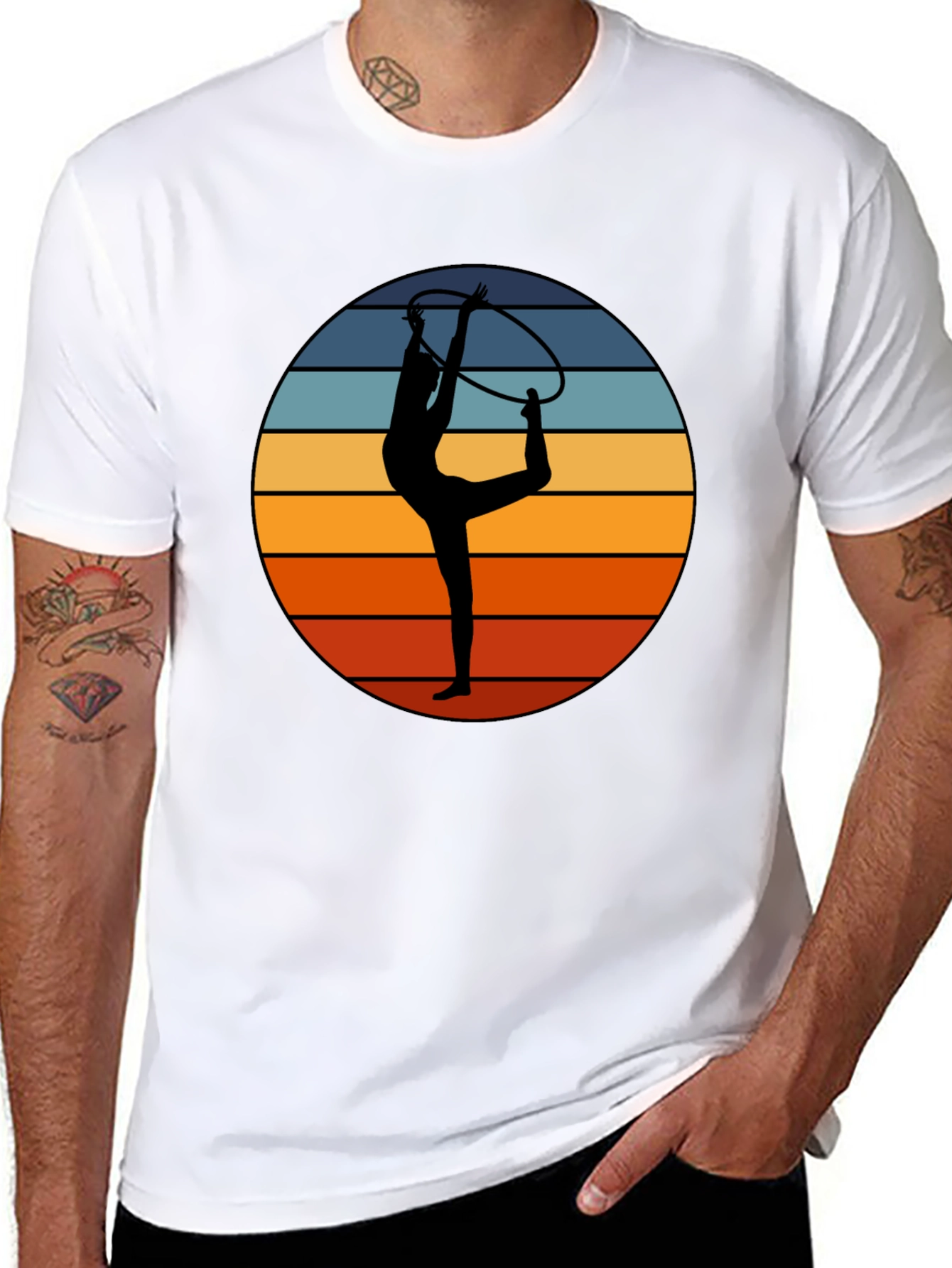 Black Retro Gymnast T-Shirt view 8