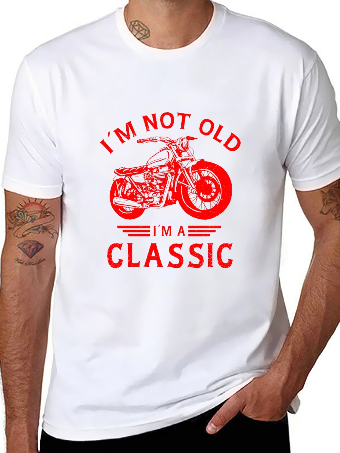 Black I'm Not Old I'm a Classic Motorcycle Graphic T-Shirt view 8