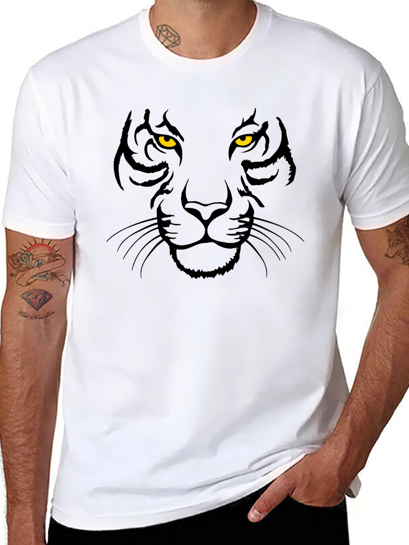 Black Black Panther Face Graphic Tee - Men's view 8