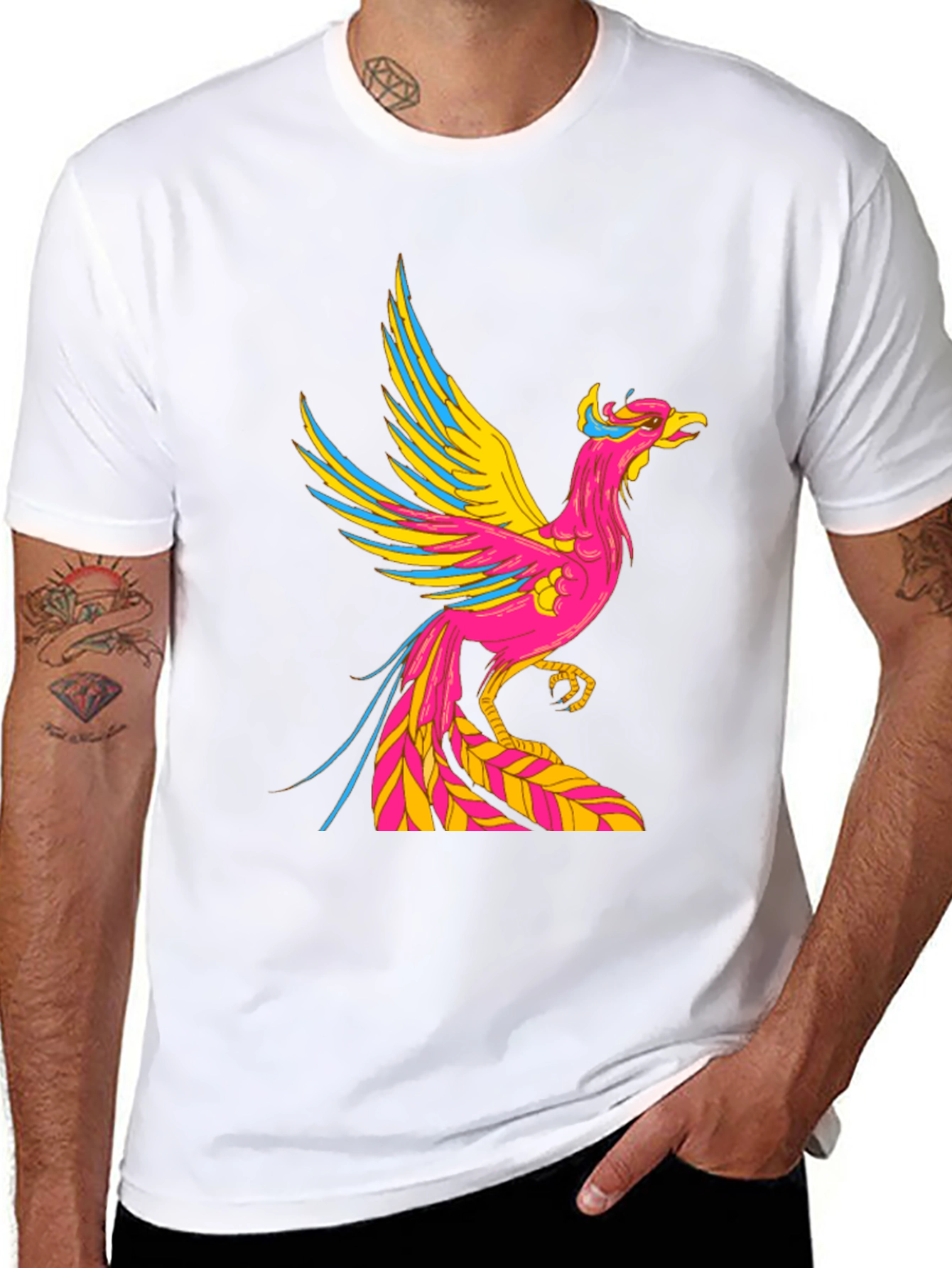 Black Phoenix Graphic Black T-Shirt view 8