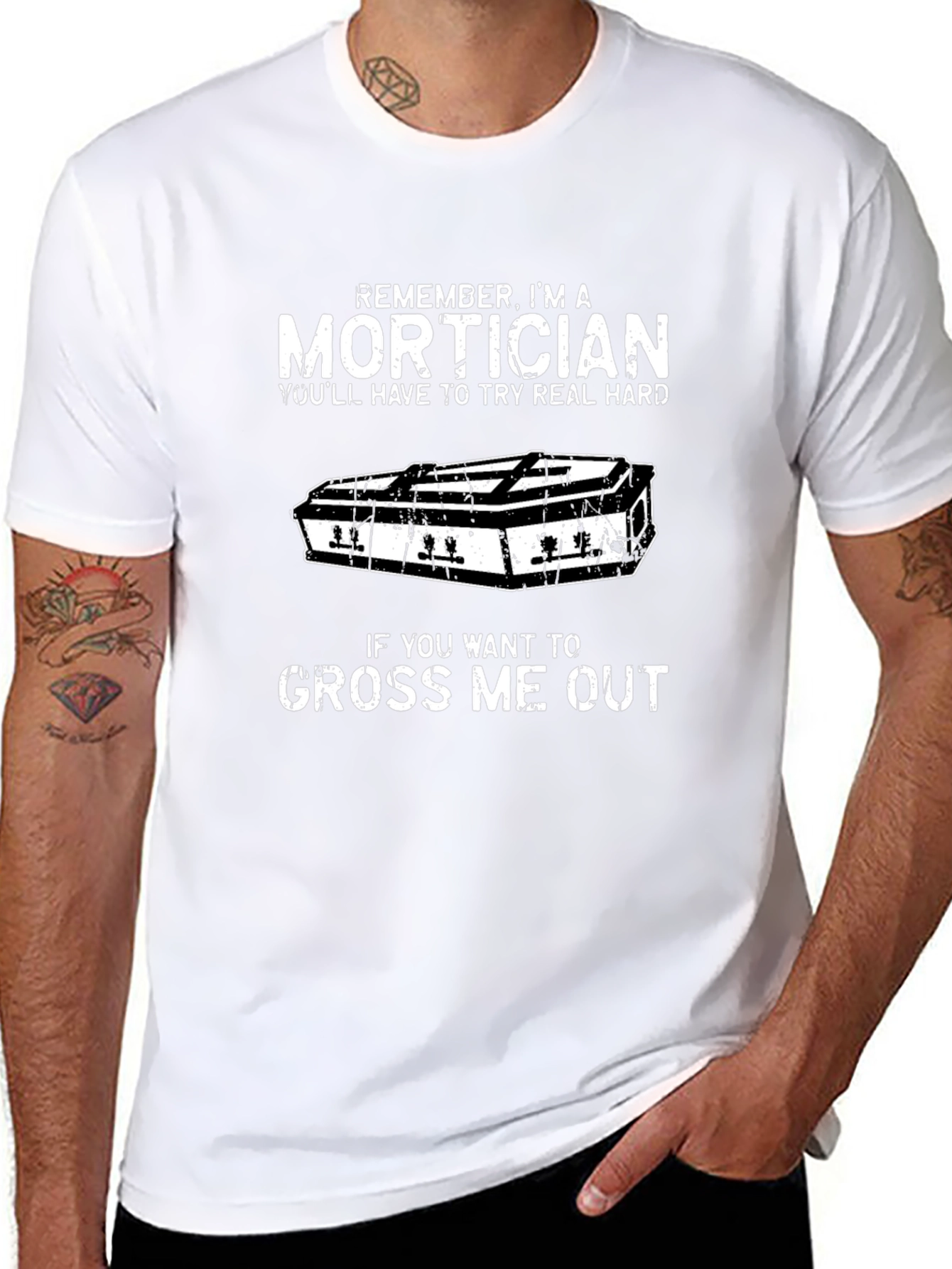 Black Mortician T-Shirt - Funny Funeral Humor view 8