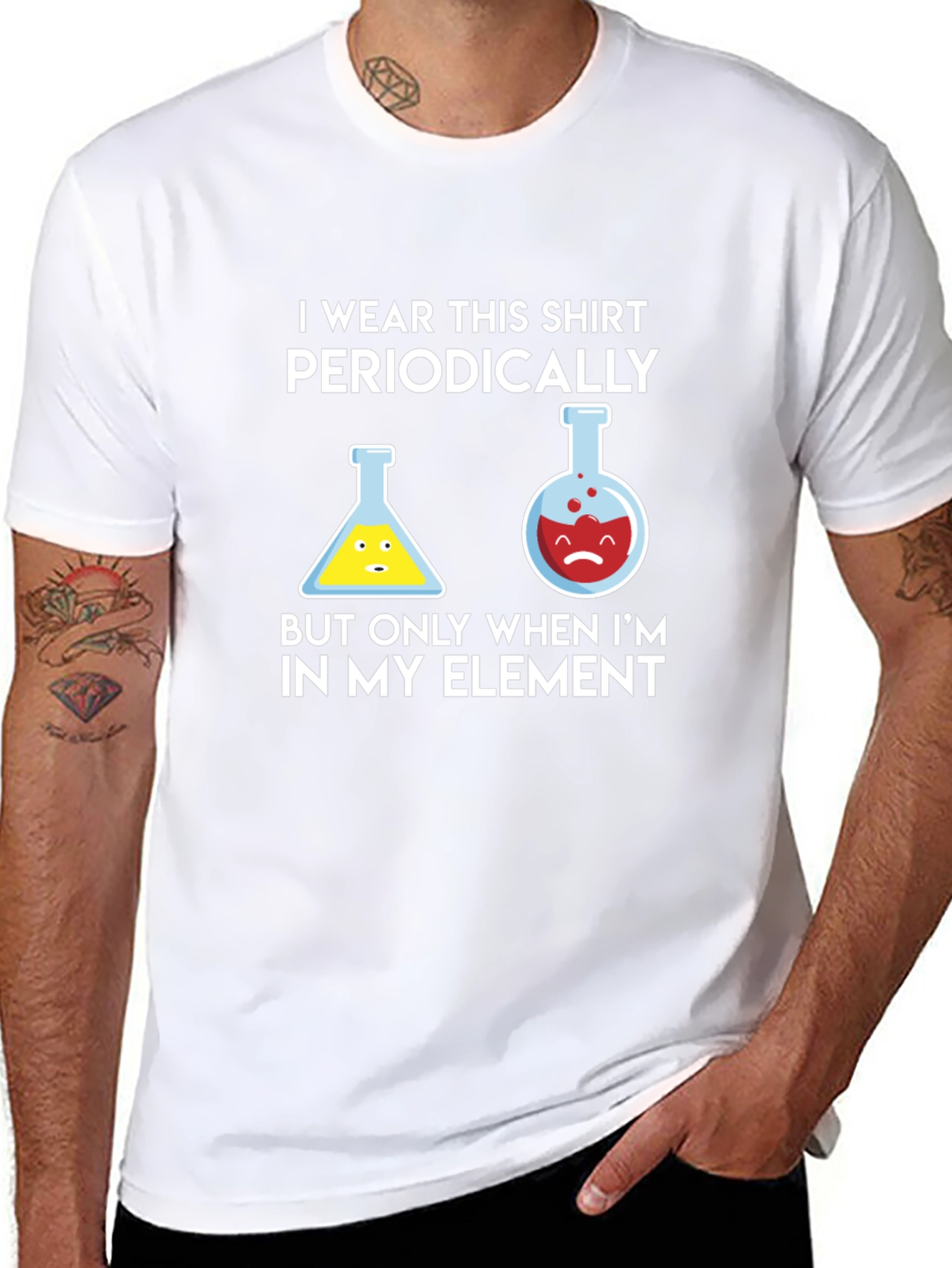 Black Periodic Table Humor T-Shirt Chemistry Science Tee view 8