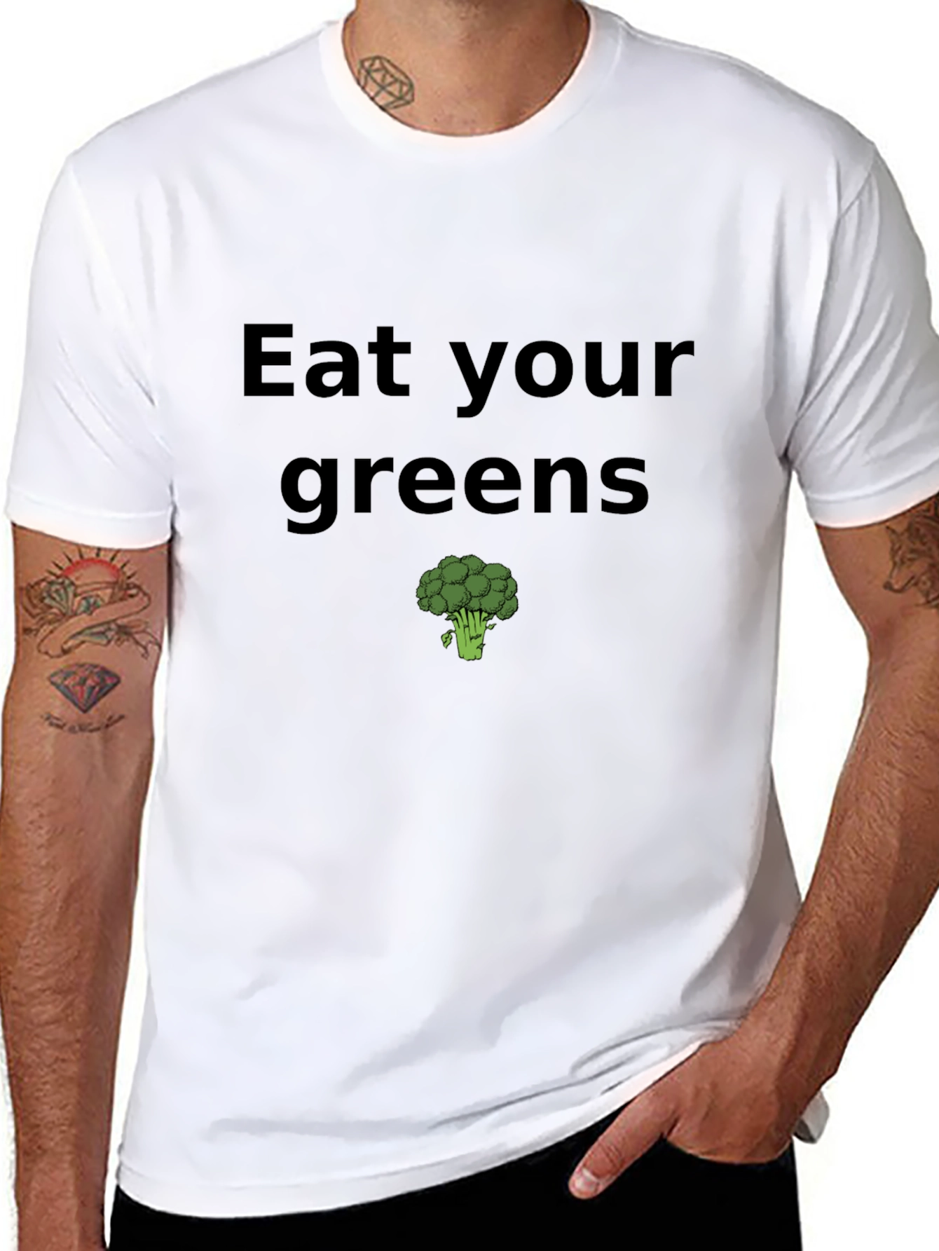 Eat Your Greens T-Shirt - Healthy Food Tee - 8