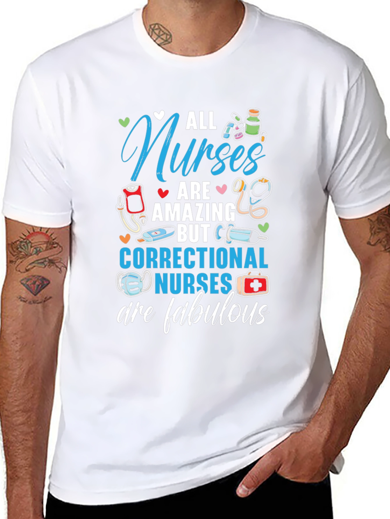 Black Correctional Nurse Fabulous T-Shirt view 8