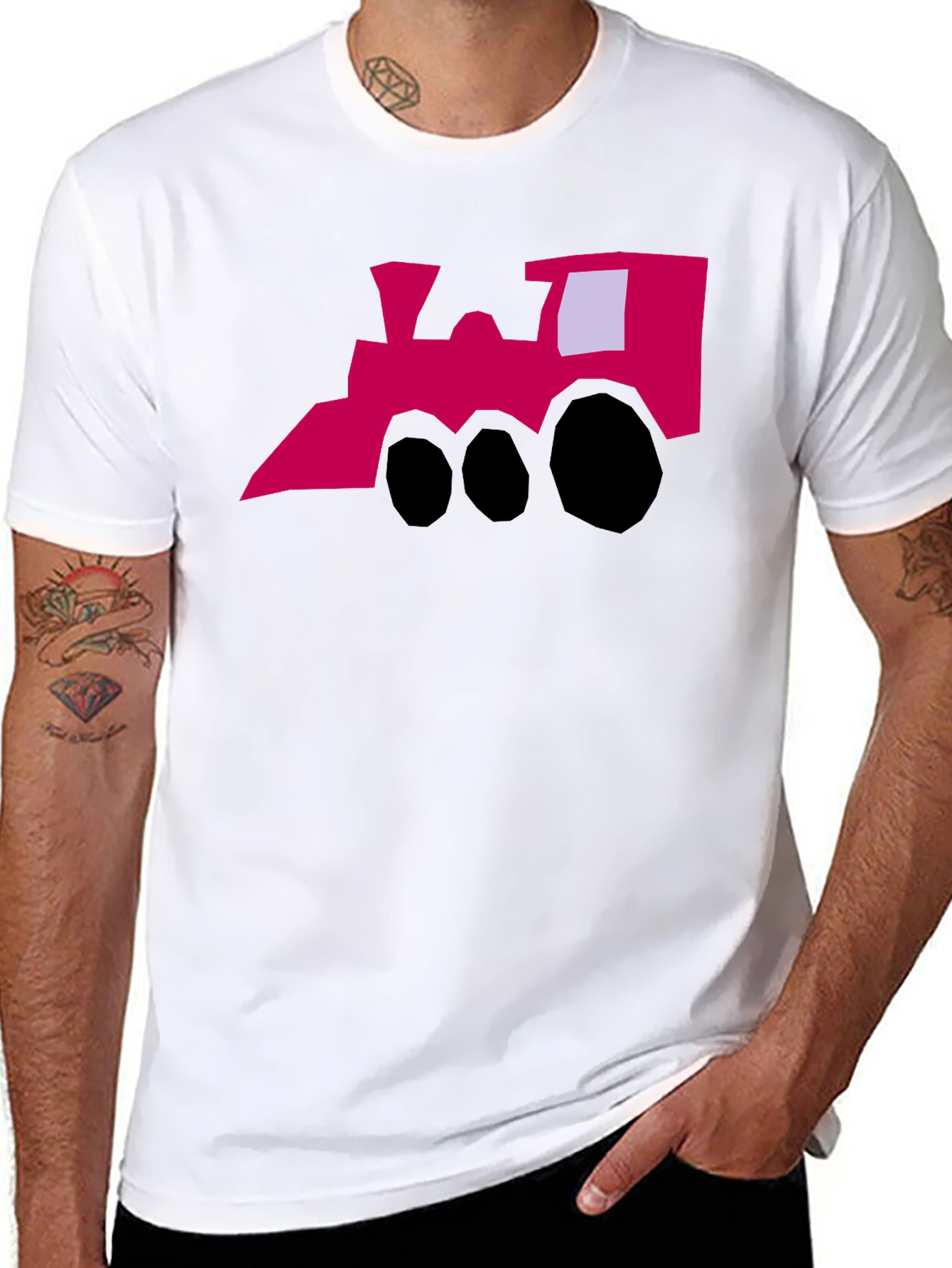 Funky Train Graphic Tee - Quirky Style - 8