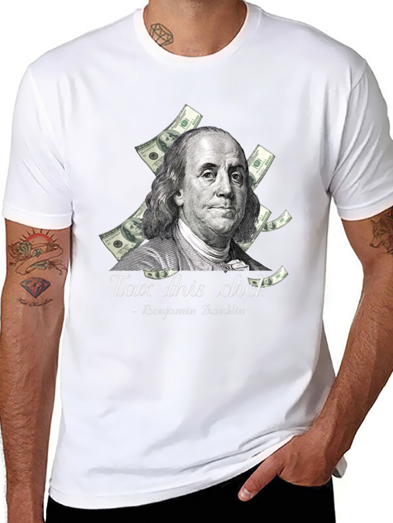 Black Tax This Dick Benjamin Franklin Graphic Tee view 8