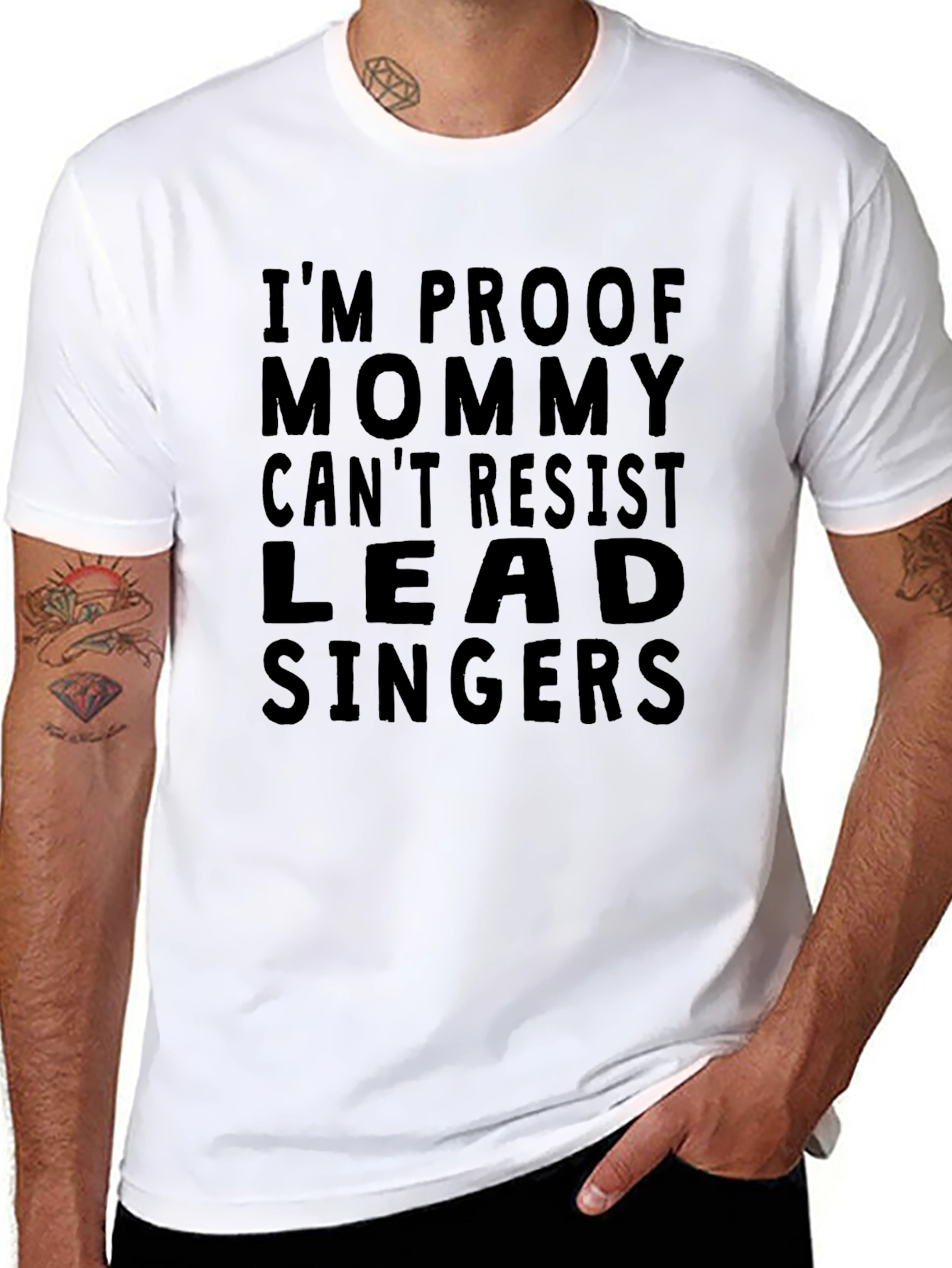 Black I'm Proof Mommy Can't Resist Lead Singers T-Shirt view 8