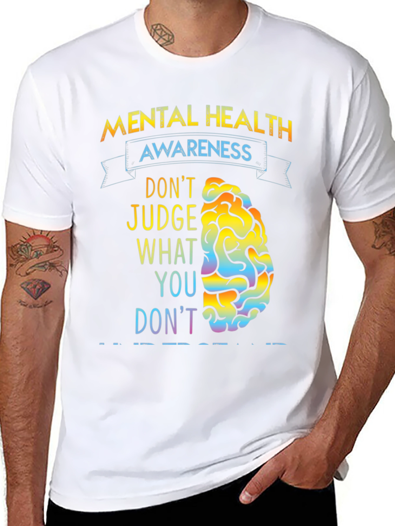 Black Mental Health Awareness T-Shirt view 8