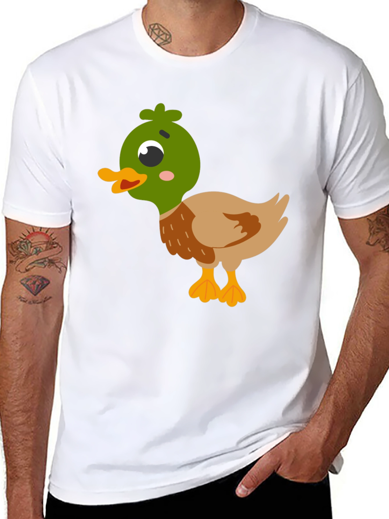 Black Duck Graphic T-Shirt - Cute Cartoon Tee view 8