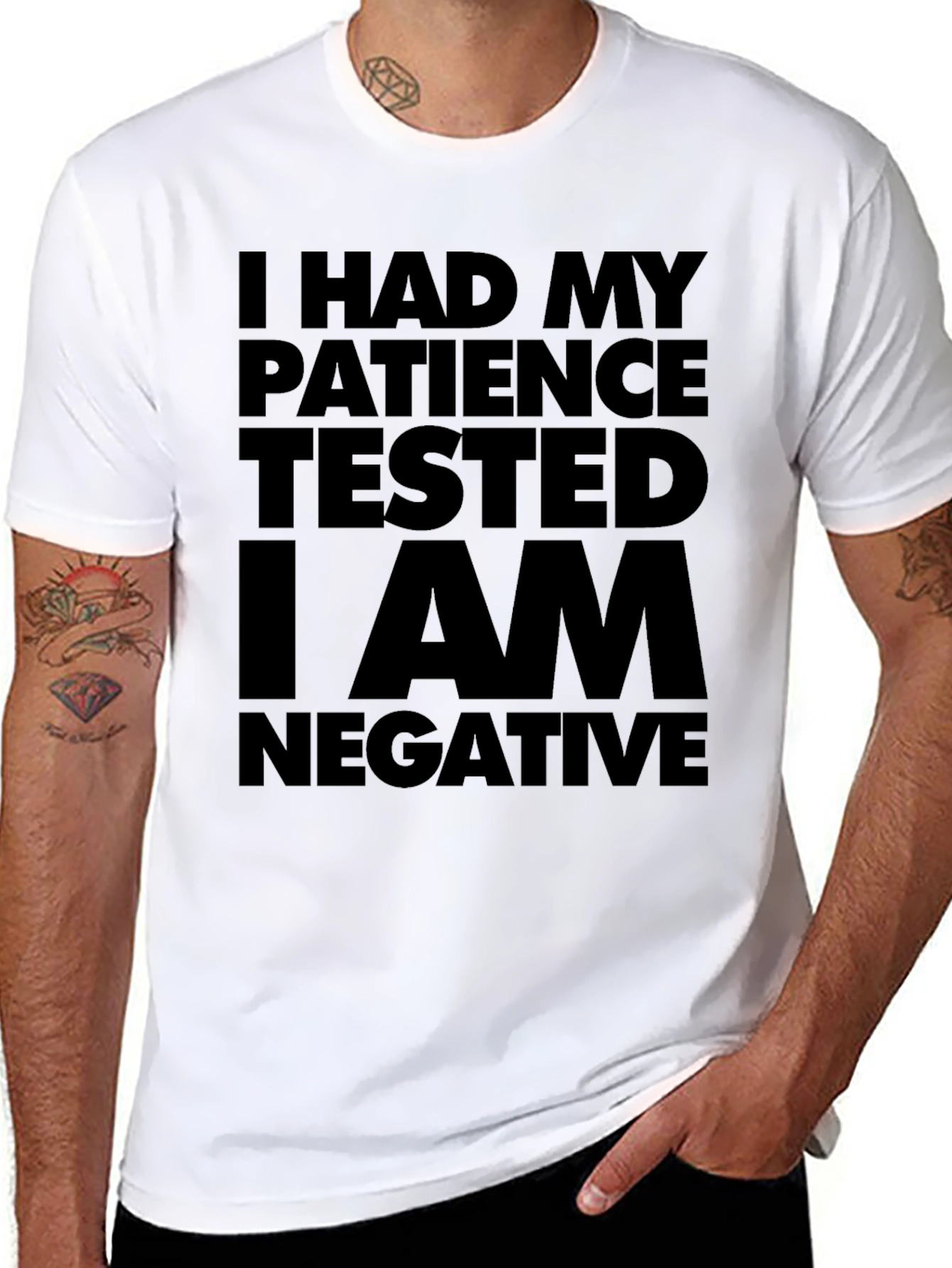 Black Patience Tested Funny Graphic T-Shirt view 8
