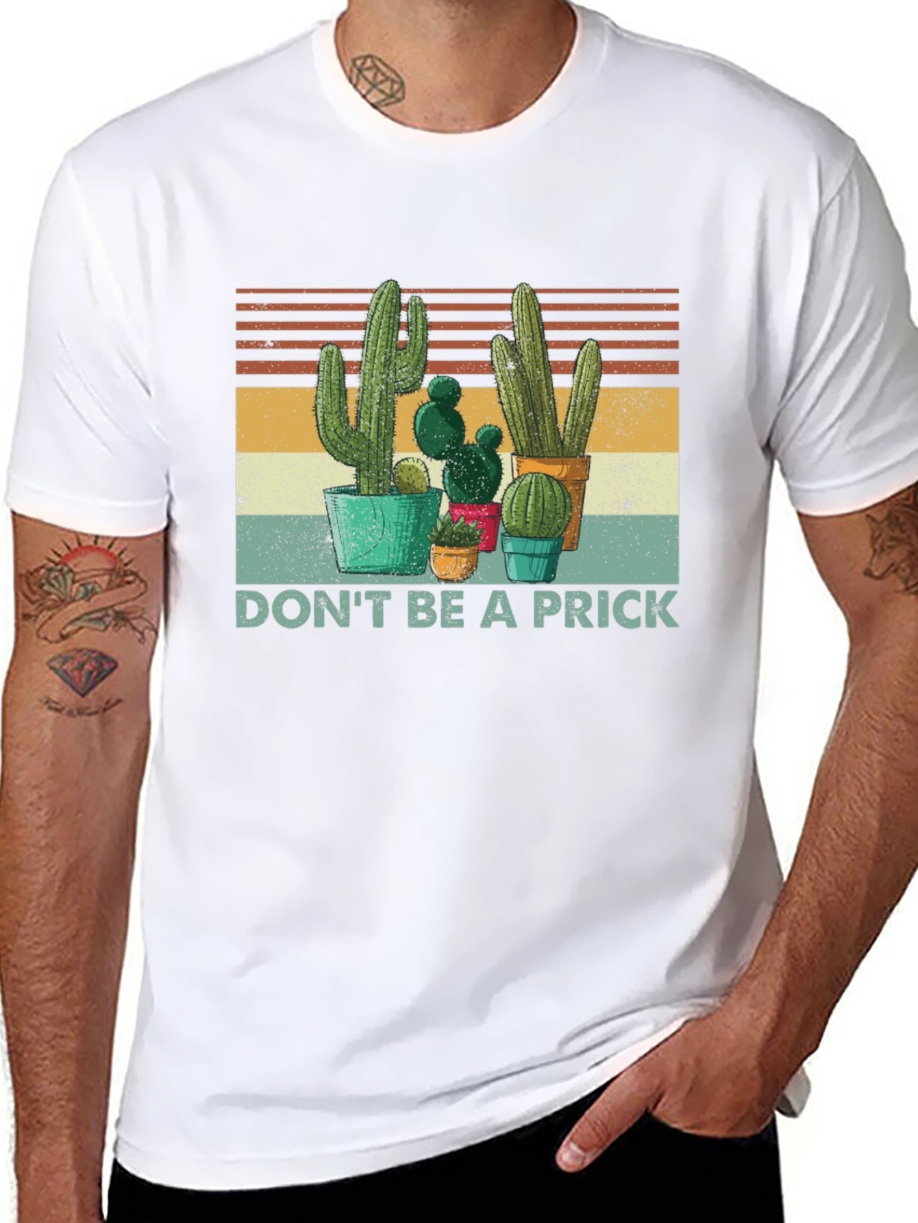 Black Cactus Graphic Tee - Don't Be A Prick T-Shirt view 8