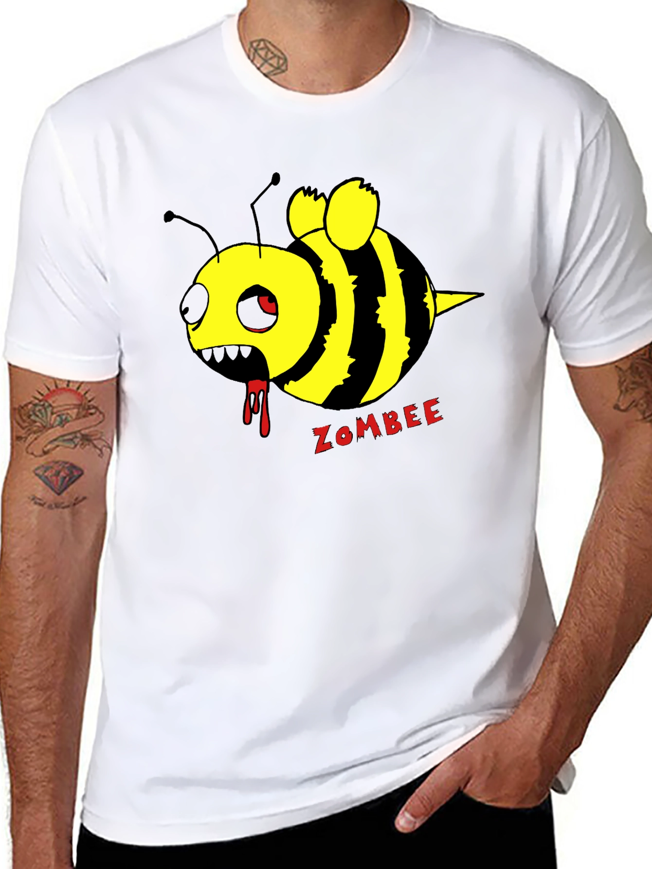Black Zombee Graphic T-Shirt - Black Cotton Tee view 8