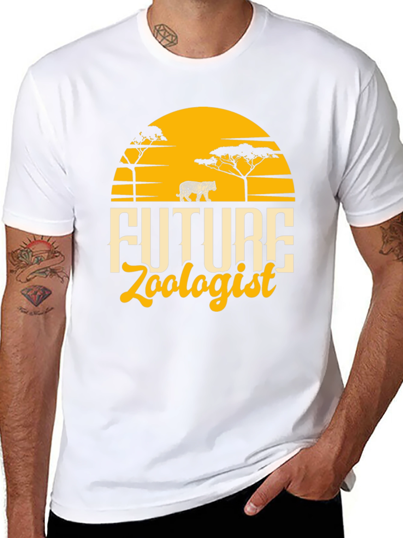 Black Future Zoologist Black Graphic T-Shirt view 8