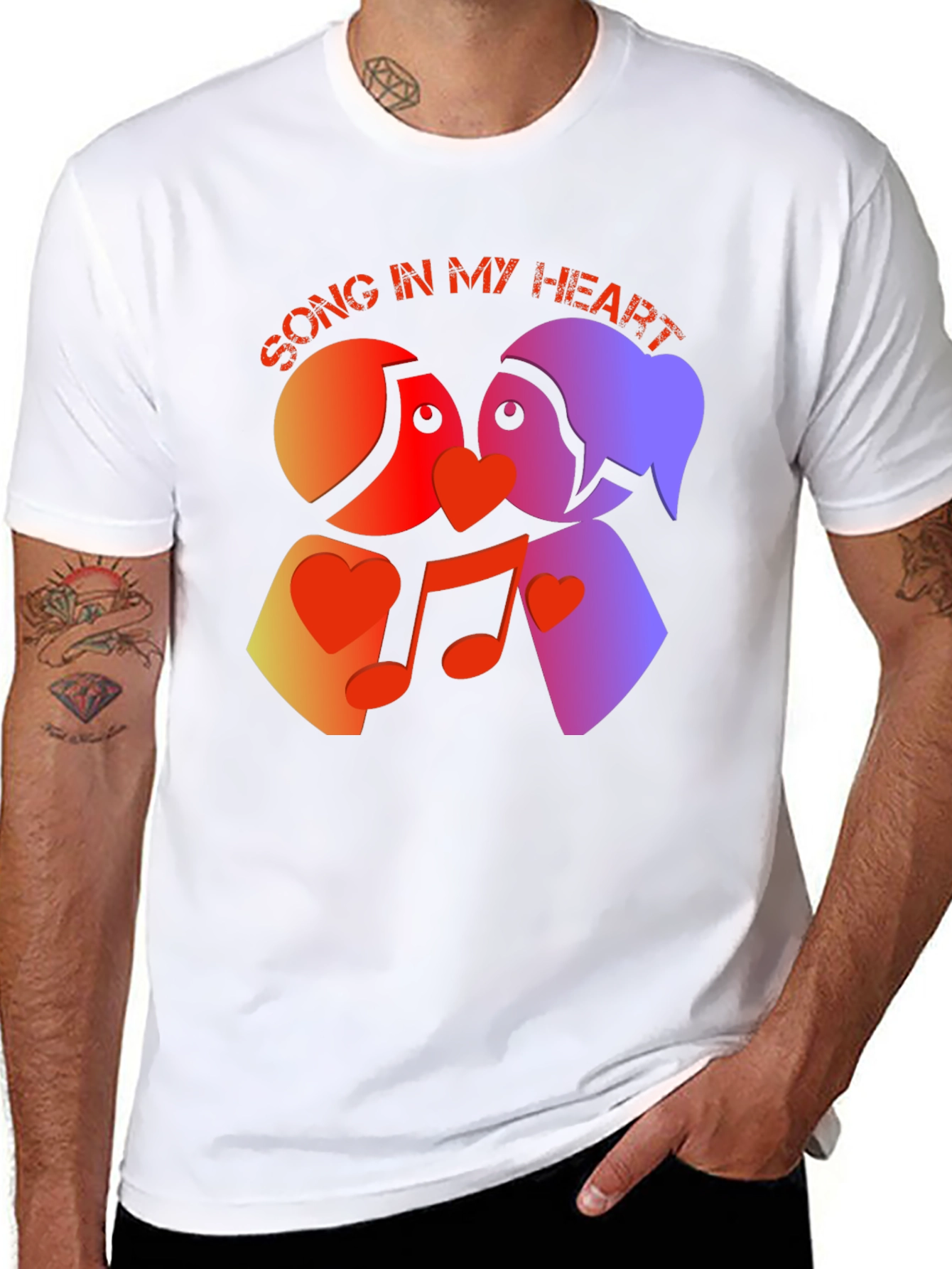 Black Song in My Heart Graphic Tee - Trendy Music Lover Shirt view 8