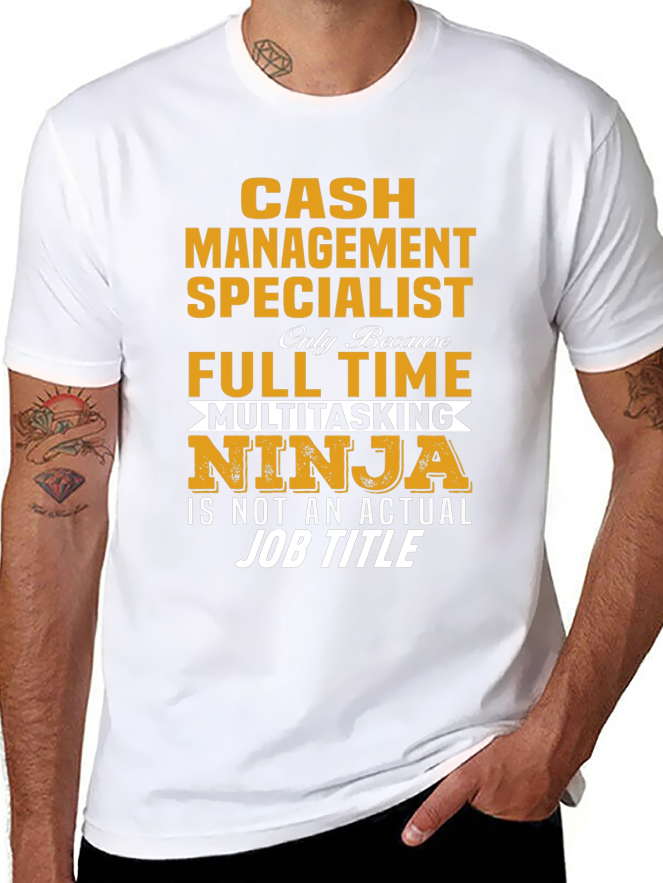 Black Cash Management Ninja T-Shirt view 8