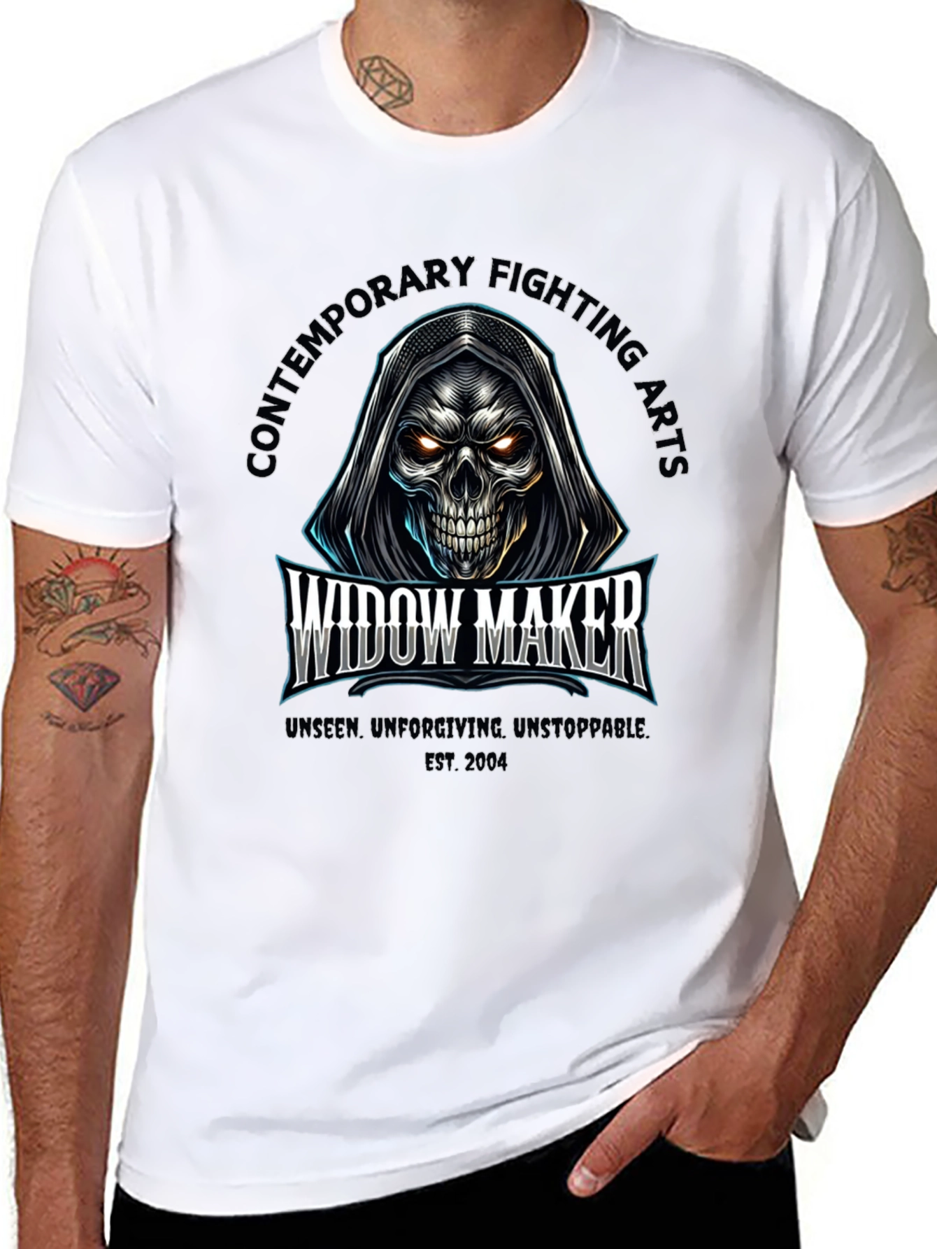 Black Widow Maker Fighting Arts Black Graphic Tee view 8