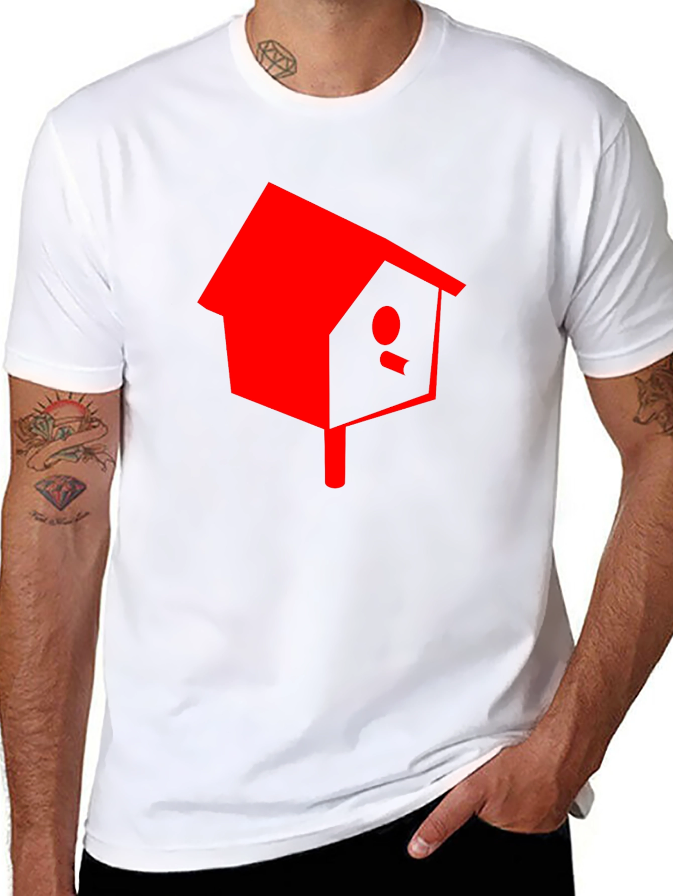 Black Birdhouse Graphic Tee - Stylish Comfort view 8