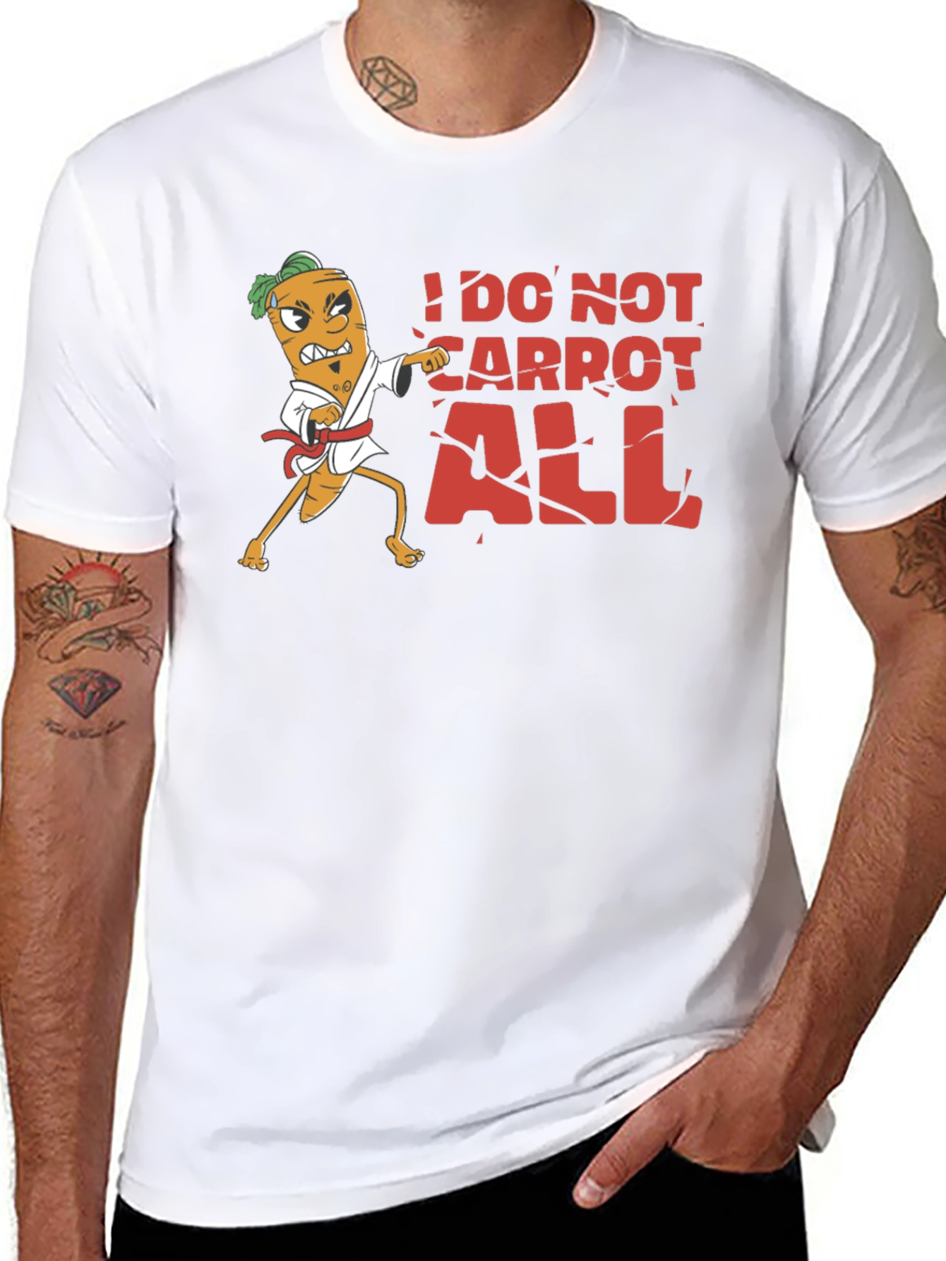 Black I Do Not Carrot All T-Shirt view 8