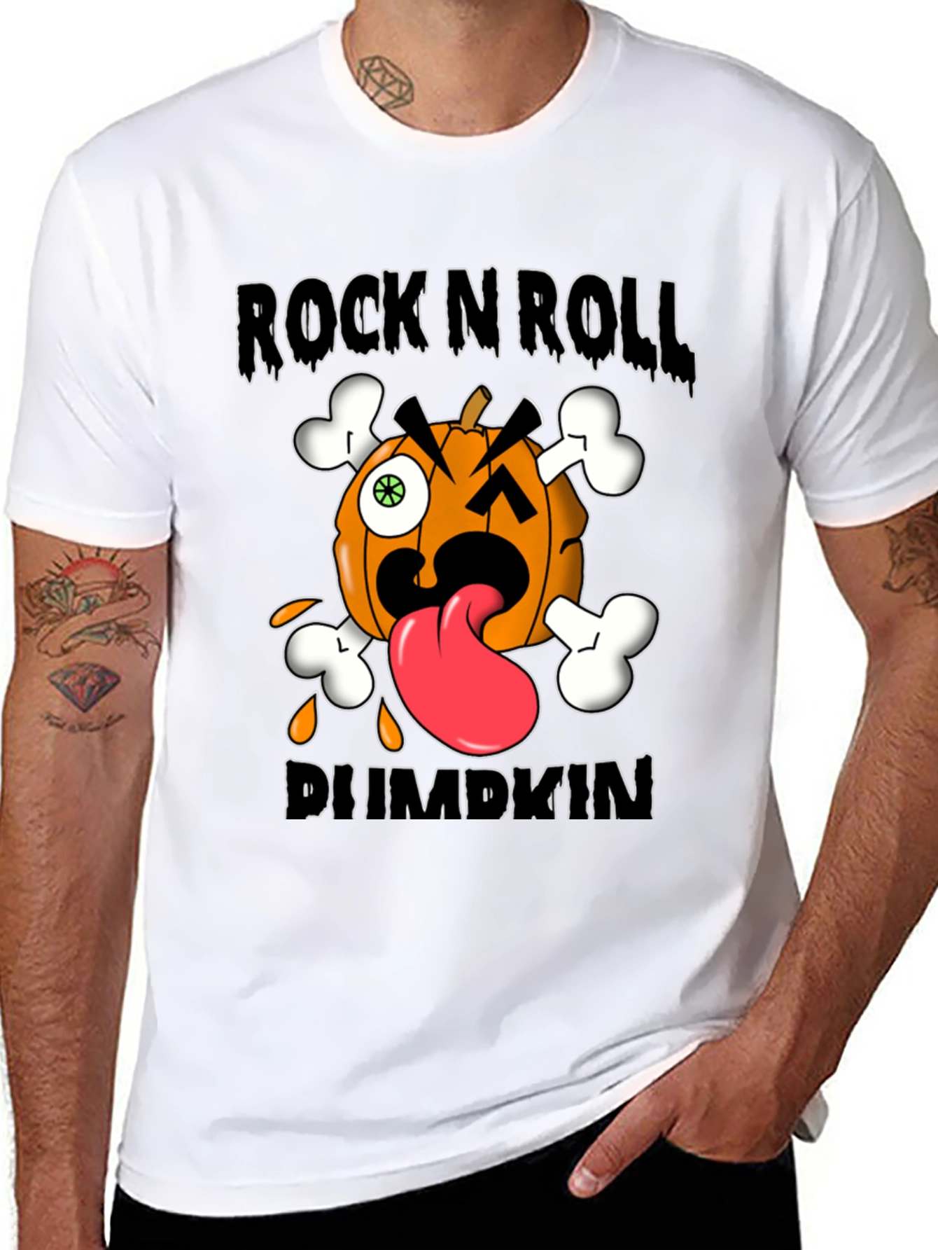 Black Rock N Roll Pumpkin Graphic Tee view 8