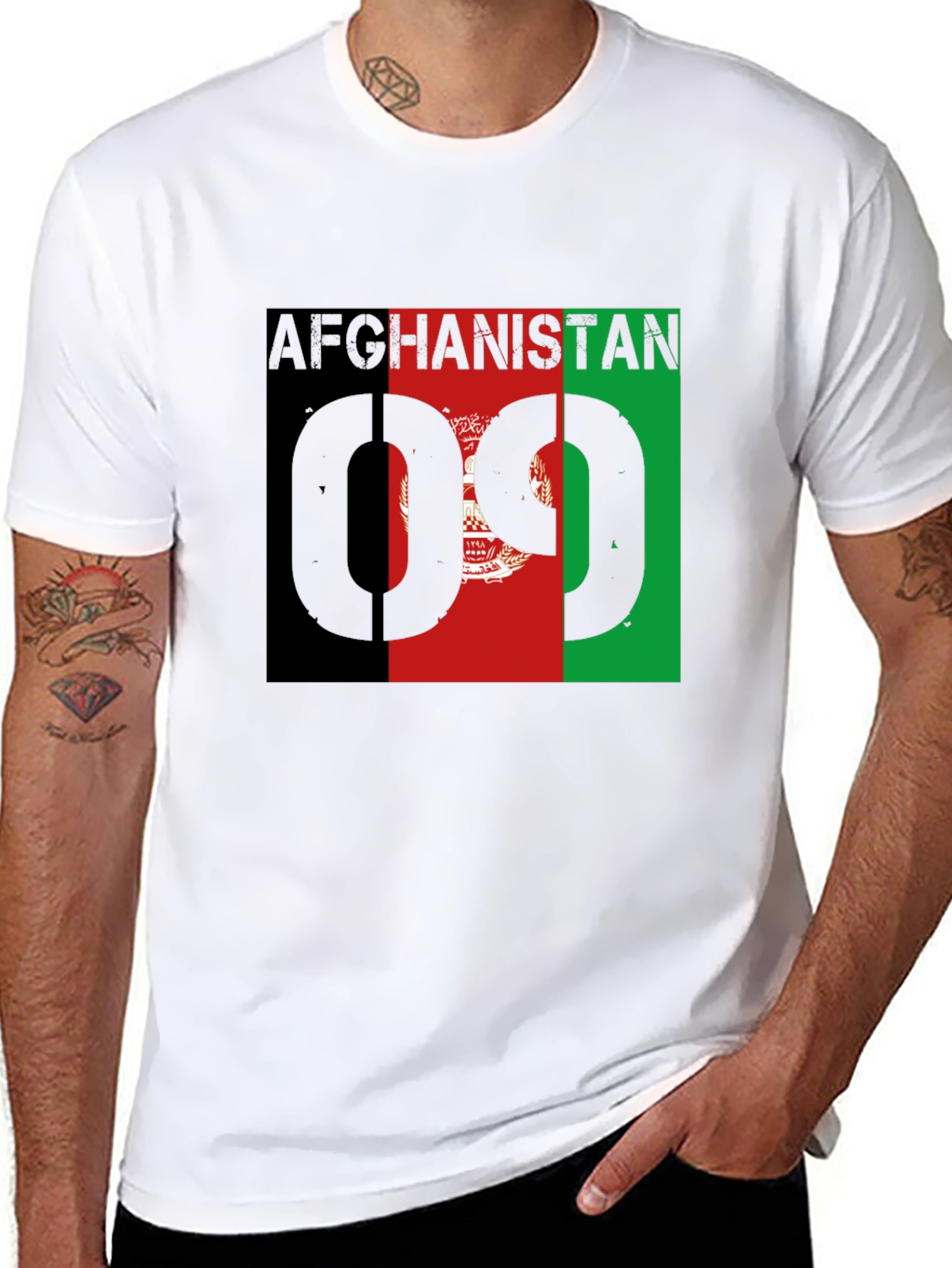 Black Afghanistan Flag T-Shirt view 8