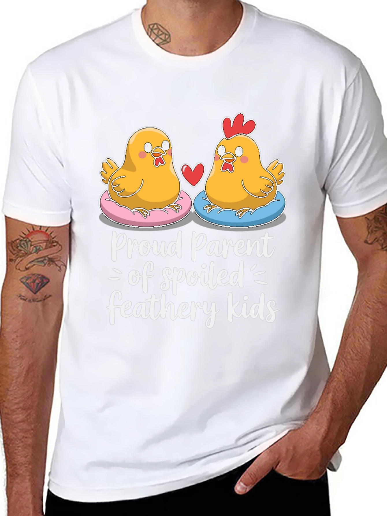 Black Proud Parent Chicken Graphic Tee view 8