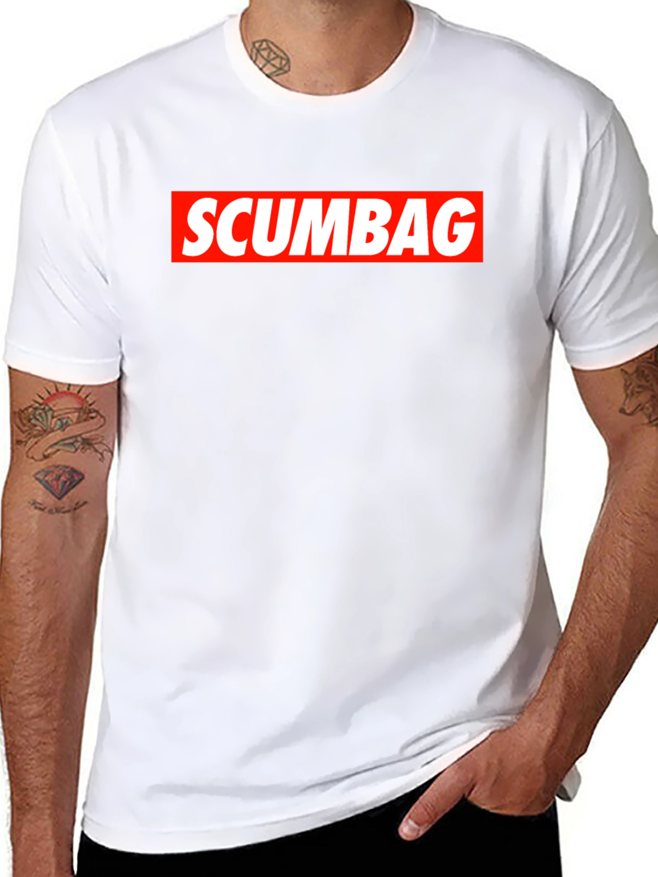 Black Scumbag Graphic Tee - Bold Statement T-Shirt view 8