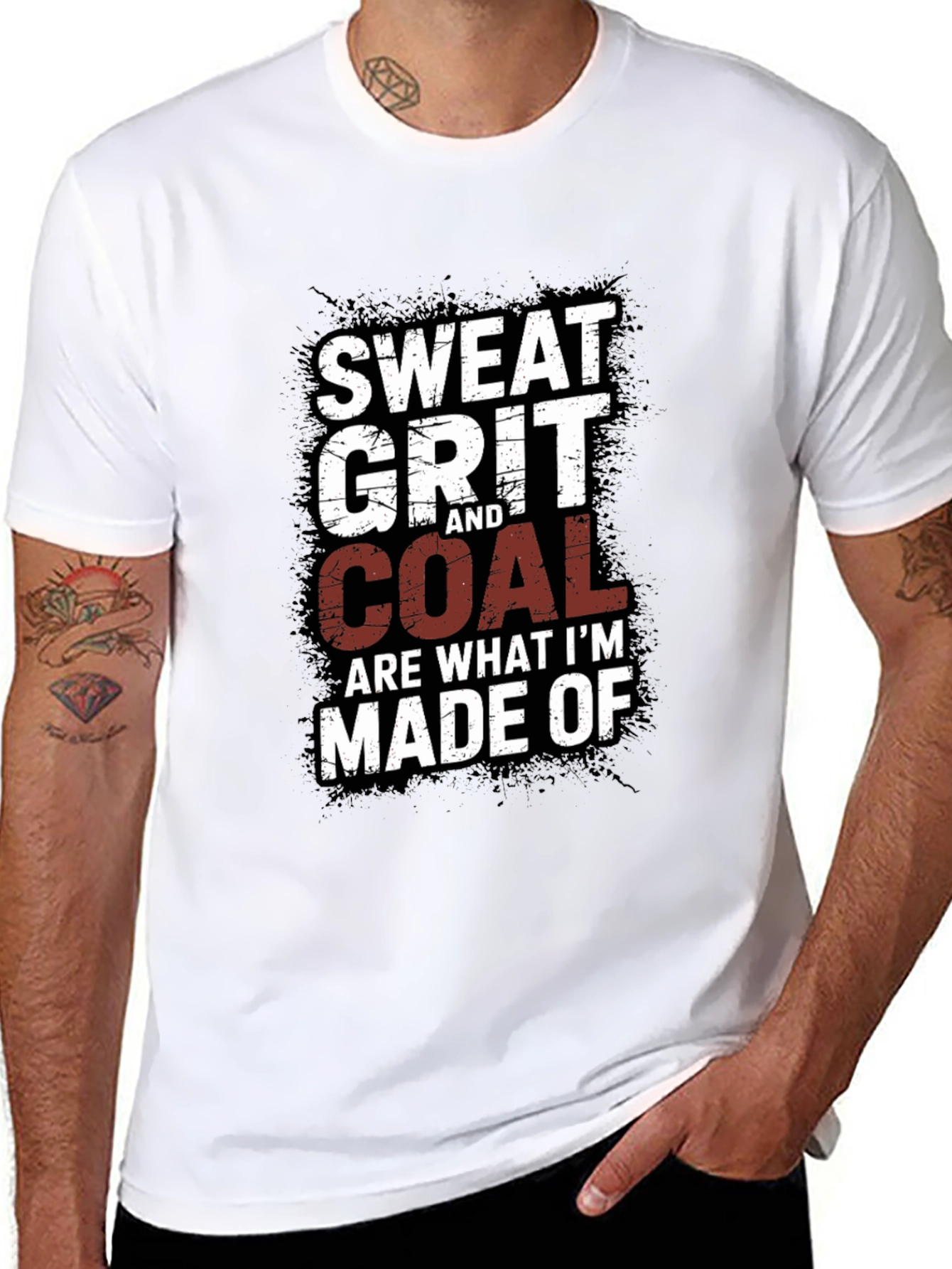 Black Sweat Grit and Coal Men's Graphic Tee view 8