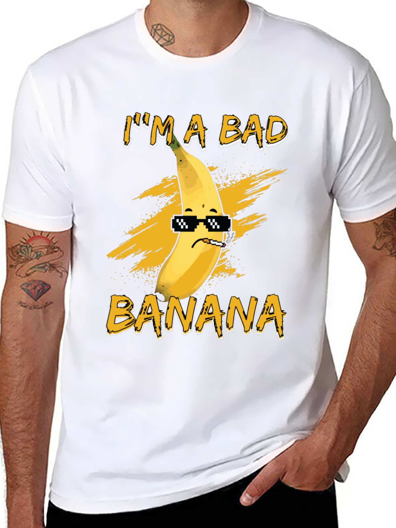 Black I'm A Bad Banana T-Shirt view 8