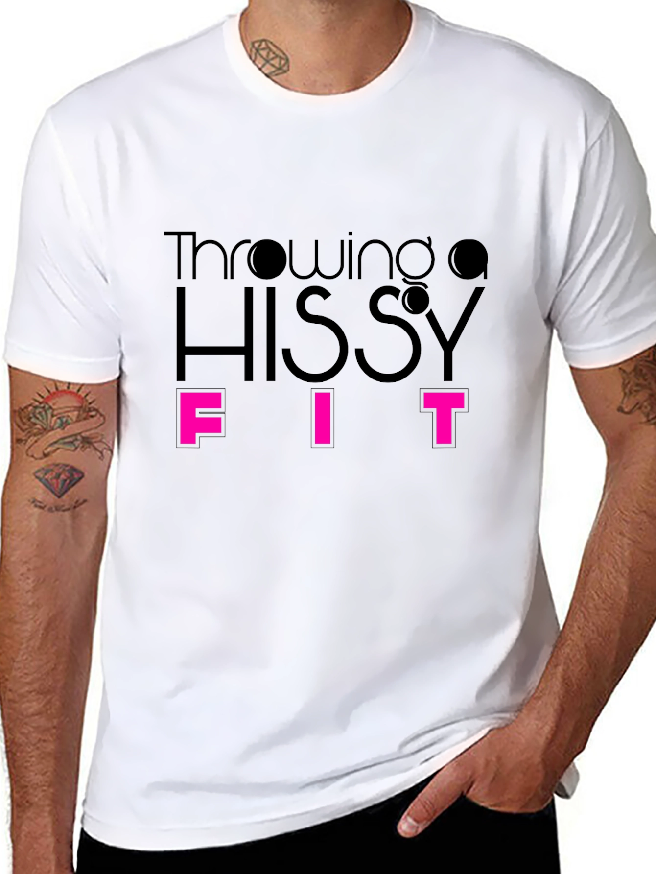 Black Throwing a Hissy Fit - Funny Graphic Tee view 8