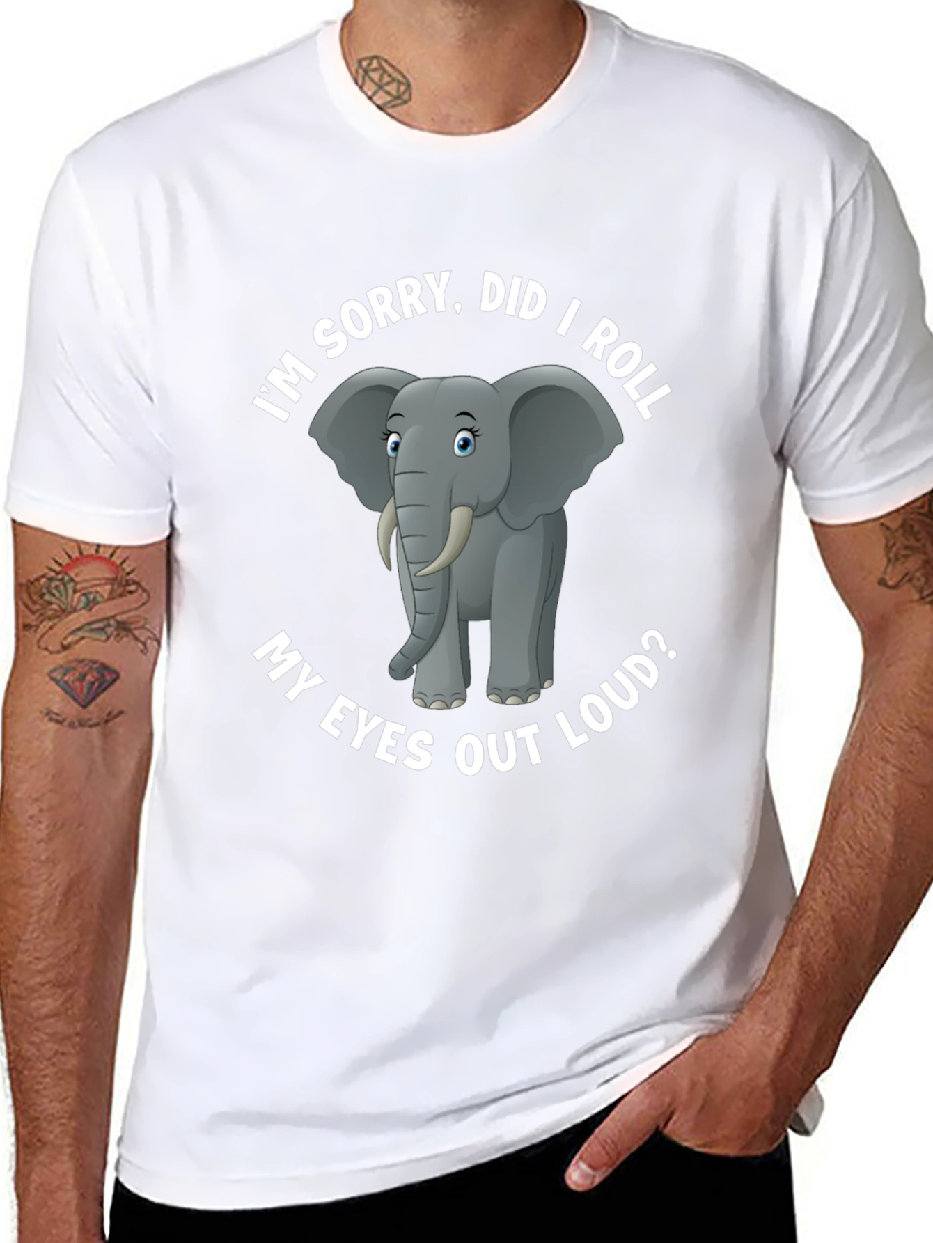 Black Elephant T-Shirt: I'm Sorry, Did I Roll My Eyes Out Loud? view 8